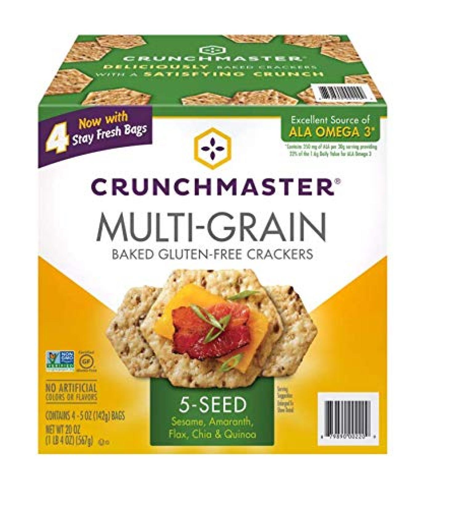 Crunchmaster 5 Seed Multi-Grain Crackers - 20oz (Pack of 1) | TH Foods - Buy Online on GoSupps.com
