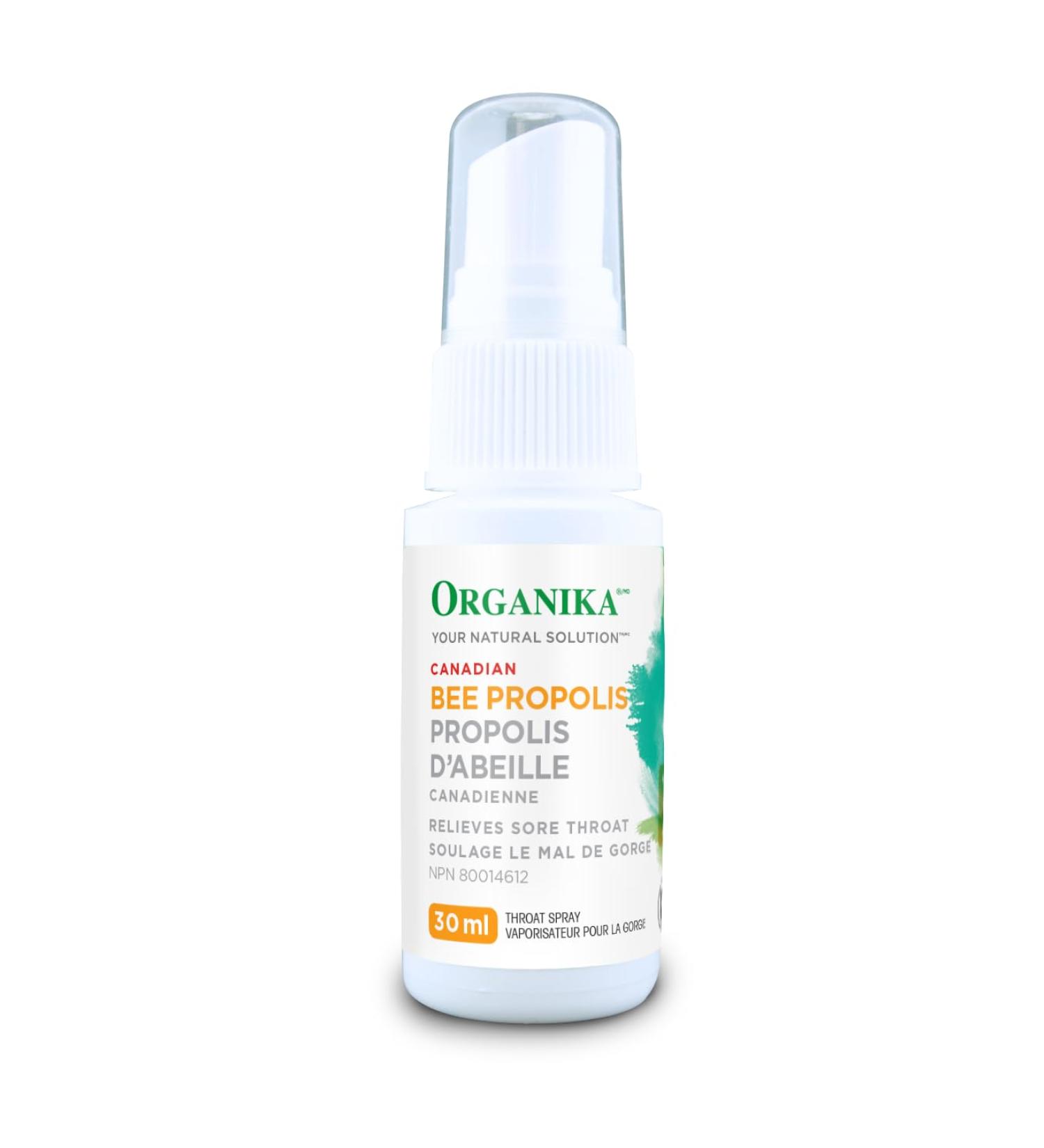 Organika Bee Propolis Throat Spray- Alcohol Free Soothing Immune Support- 30ml - Buy Online on GoSupps.com
