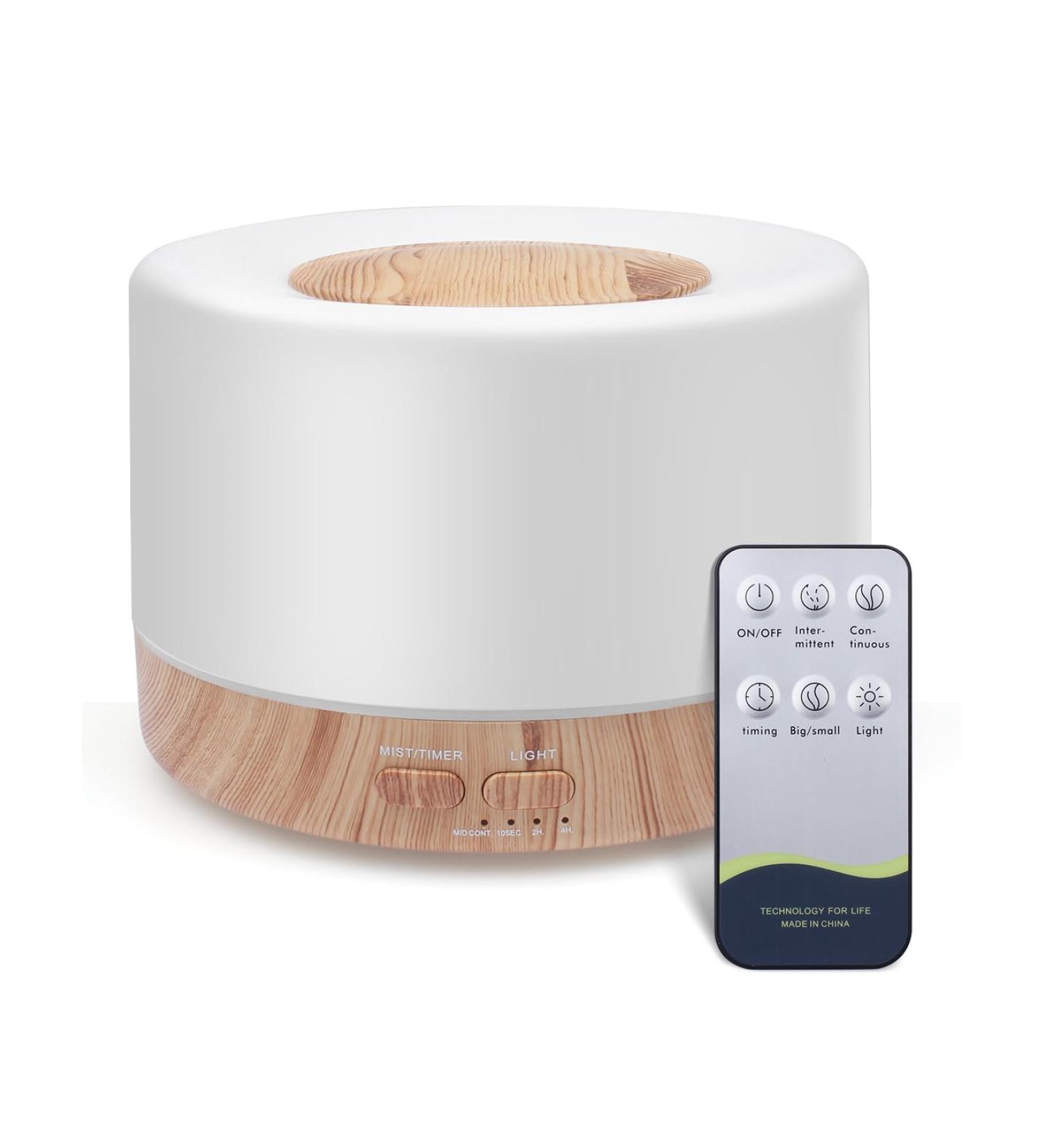 Pitasha 500ml Essential Oil Diffuser - Aromatherapy Humidifier with Remote Control BPA-Free for Home Office & Car - LED Light Feature - Buy Online on GoSupps.com