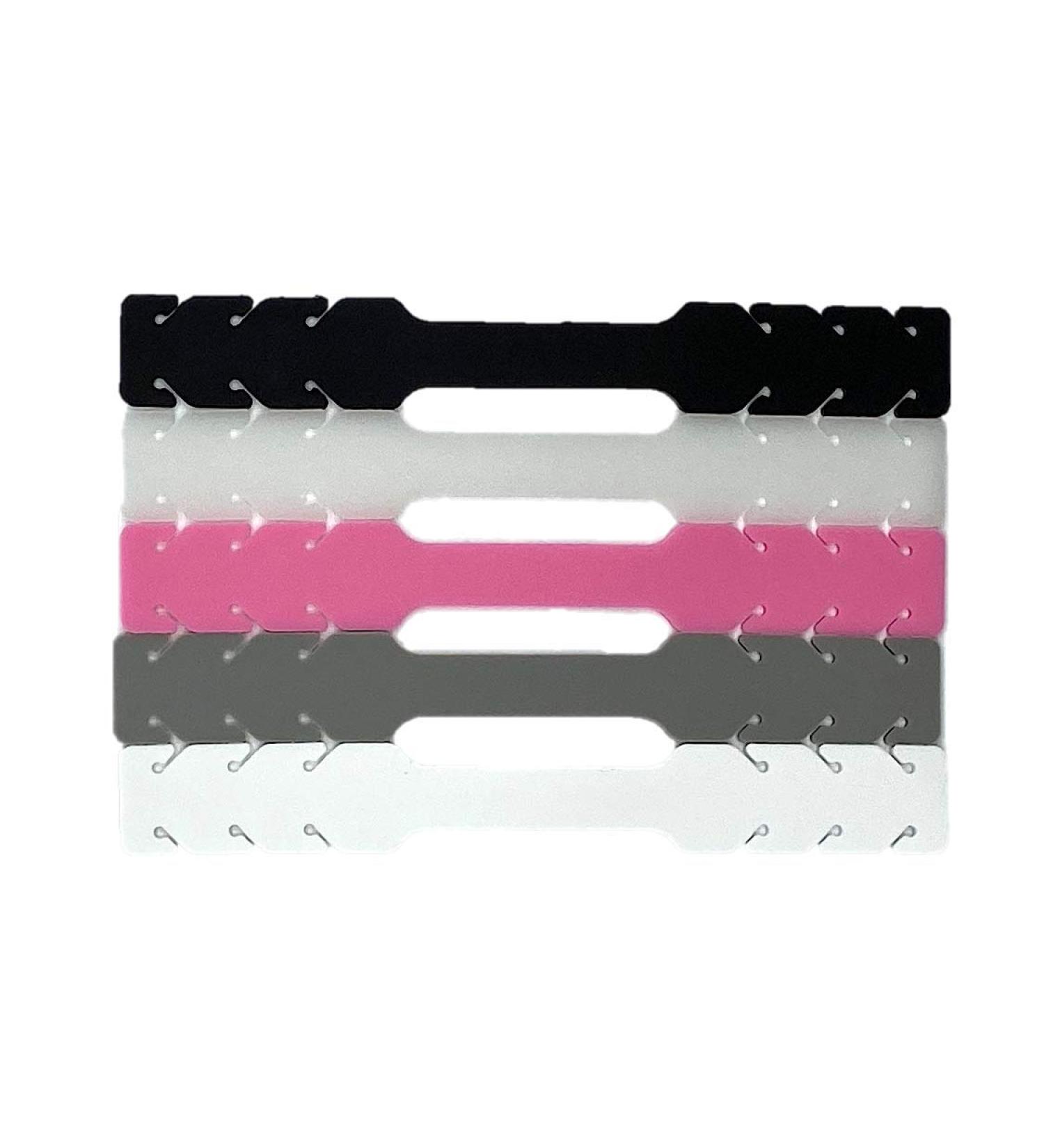 Premium Silicone Mask Holder Set - 5 Pack Transparent White Gray Black & Pink | No Pain Adjustable & Reusable for Comfortable Wear - Buy Online on GoSupps.com