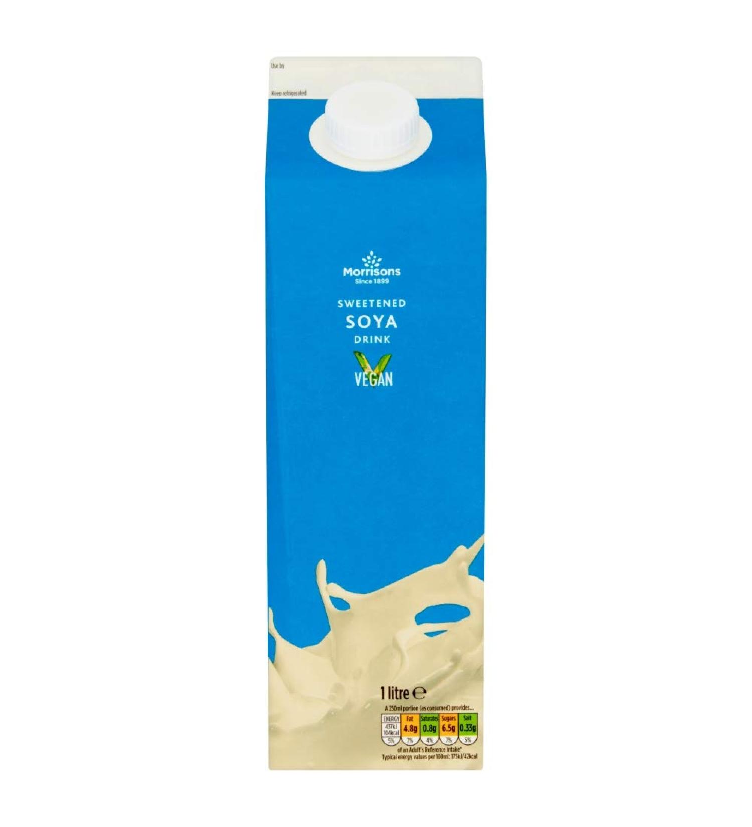 Morrisons Sweetened Soya Drink 1 Litre - Buy Online on GoSupps.com