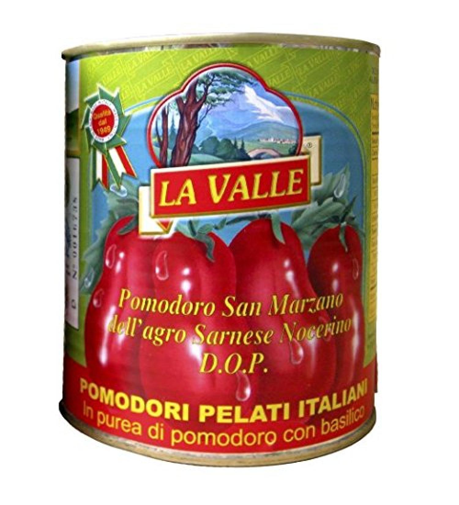 La Valle San Marzano D.O.P. Italian Peeled Tomatoes 6-pack of 28 oz cans