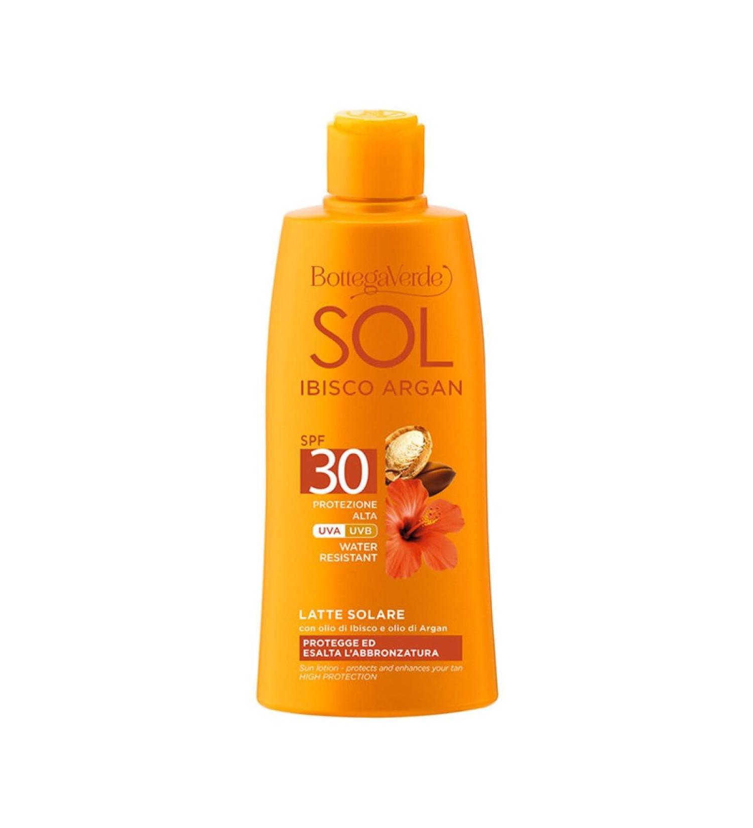 Bottega Verde Bottega Verde - SOL Hibiscus Argan - Body lotion - improves tanning - High protection SPF30 (200 ml) - Water resistant