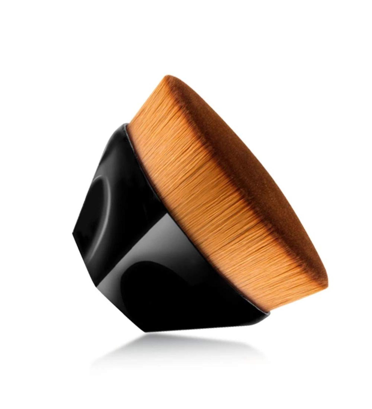 GreenLife Foundation Brush Premium Kabuki Makeup Brush Flat Top Soft Silky Synthetic Fiber Brush Face Blush Professional for Liquid Cream Powder Makeup Best Brush For Long Lasting Foundation Black Black 1 Pcs - Buy Online on GoSupps.com