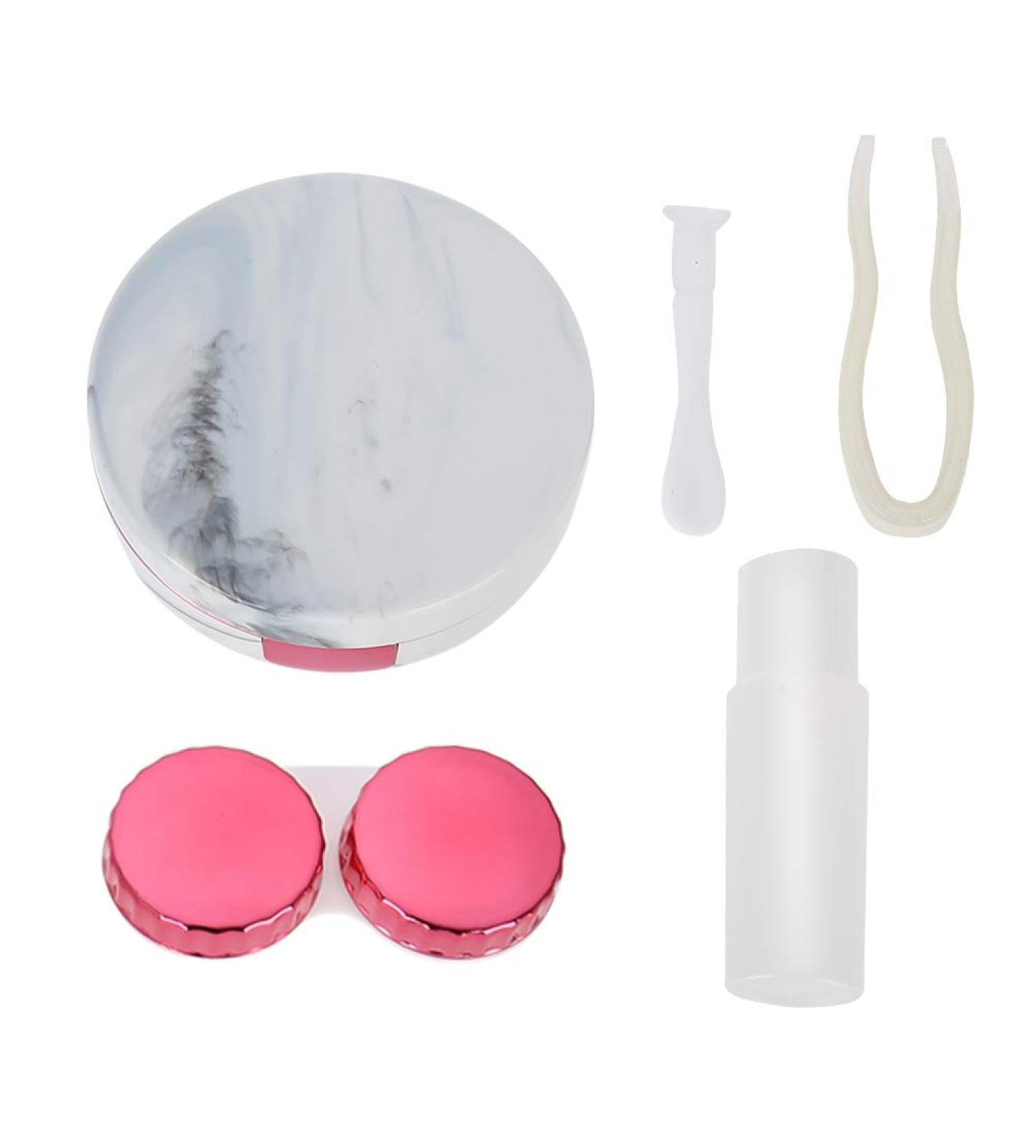 4 Colors Portable Contact Lens Soak Container - Marble Pattern Eye Care Kit - Buy Online on GoSupps.com