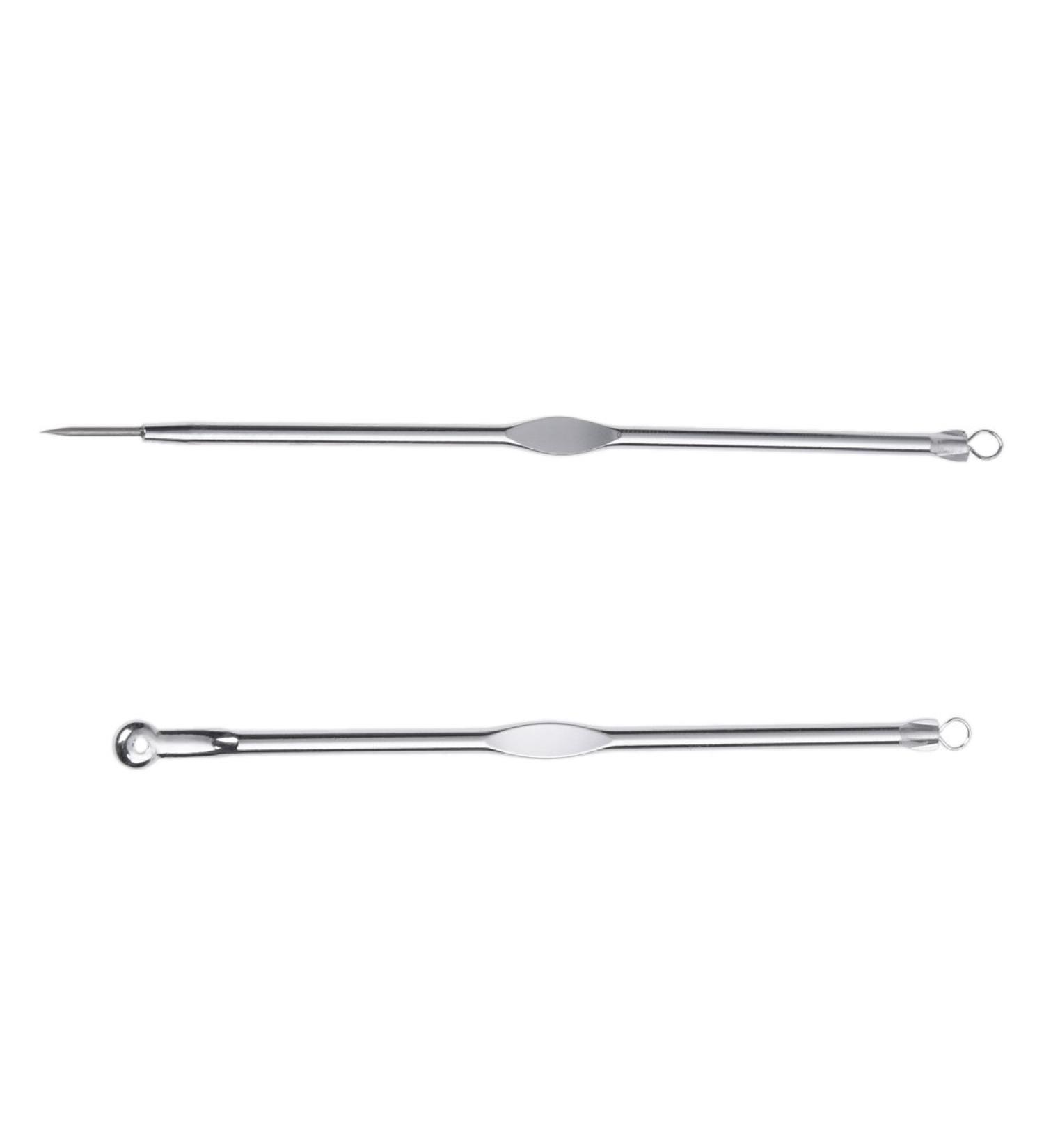 Geuxe Stainless Steel Blackhead Acne Blemish Pimple Extractor Remover Needle + Clip - Buy Online on GoSupps.com