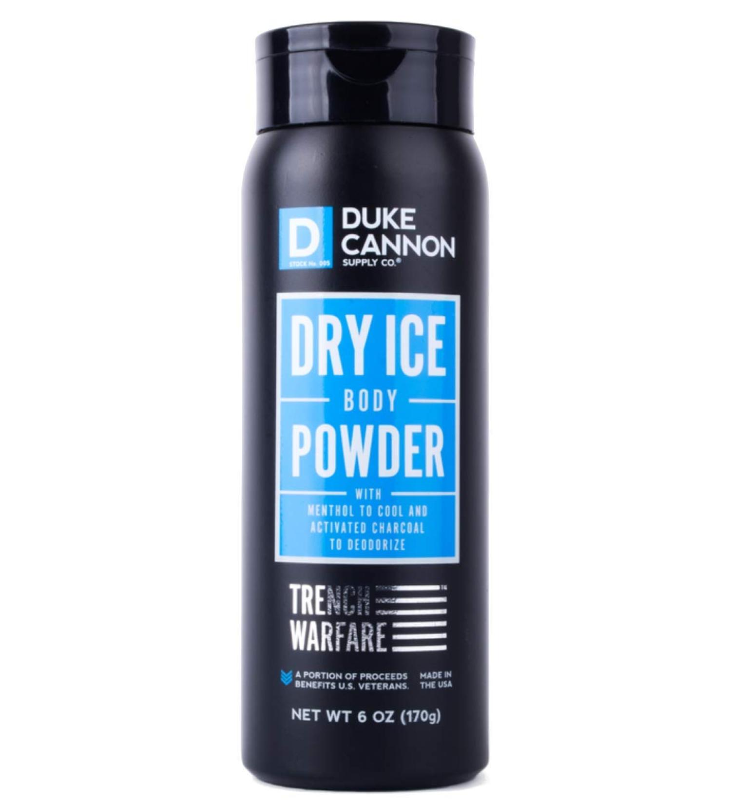 Duke Cannon Dry Ice Body Powder 6 oz. 1 pk - Stay Dry and Fresh All Day! - Buy Online on GoSupps.com