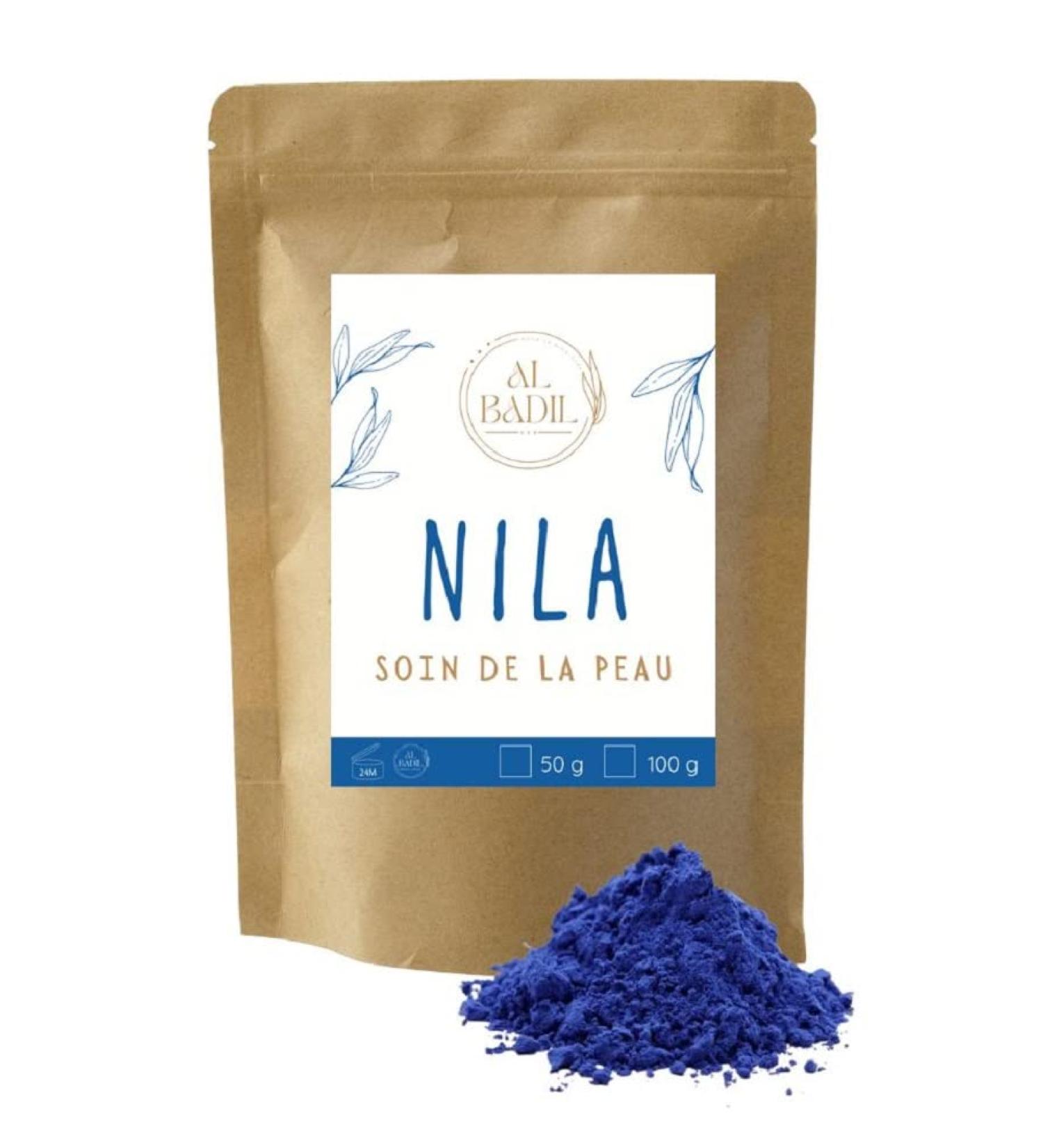 Nila Powder Bleu Maroc Original - Natural Blue Pigment for Hair and Skin - 100% Natural Lightening Powder - Enjoy Eastern Secrets Now! - Buy Online on GoSupps.com