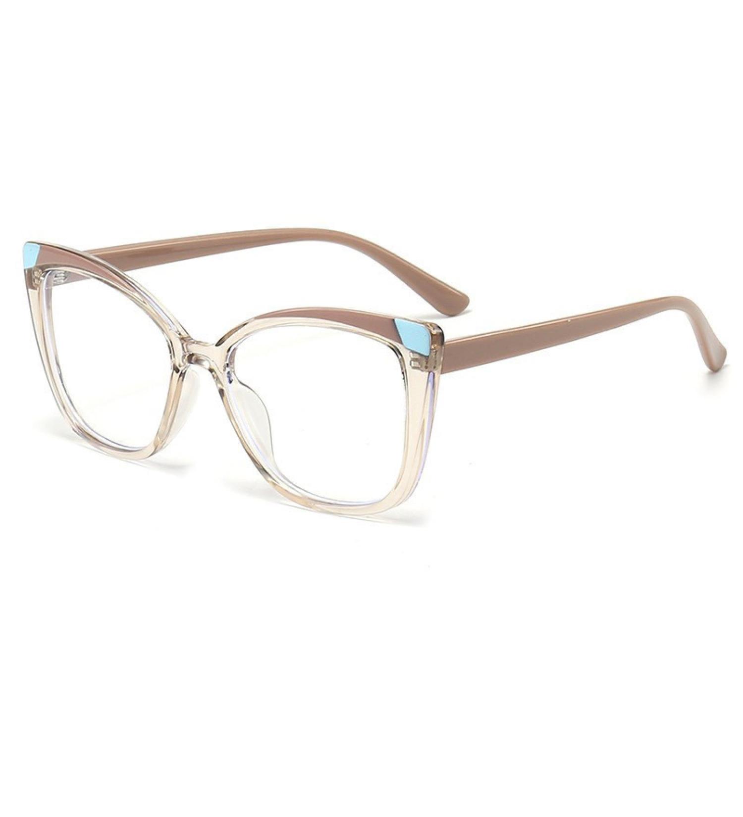 SERONI TR90 Cat Eye Blue Light Blocking Glasses for Men & Women - Anti UV Computer & Reading Glasses - 55mm Tea - Buy Online on GoSupps.com