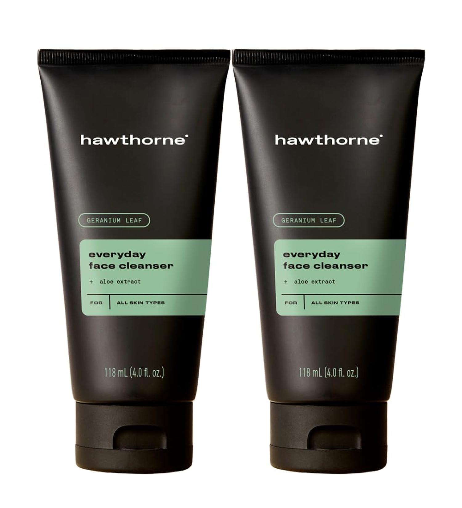 Hawthorne Men's Everyday Face Wash Cleanser With Aloe Extract and Calming Ceramides. For All Skin Types. Natural Ingredients Vegan Sulfate Free. 2-Pack 4 Fl. Oz. Each Everyday 2 - Buy Online on GoSupps.com