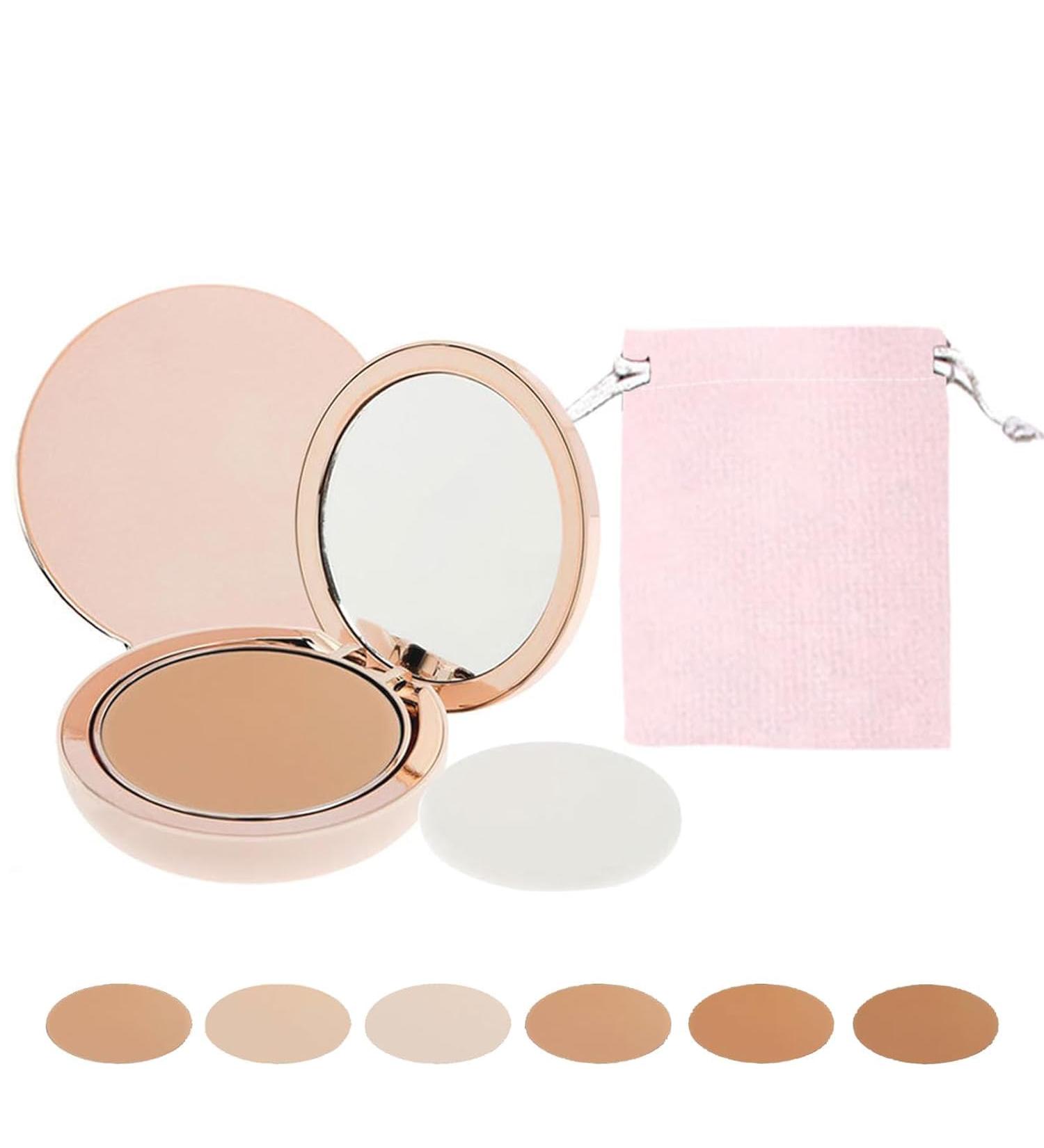 CC Cream Compact SPF 50+ CC Cream Makeup longue dur e imperm able et r sistant la transpiration poudre anti-cernes avec miroir et poche de maquillage (couleur naturelle) 8 g (Lot de 1) couleur naturelle - Buy Online on GoSupps.com