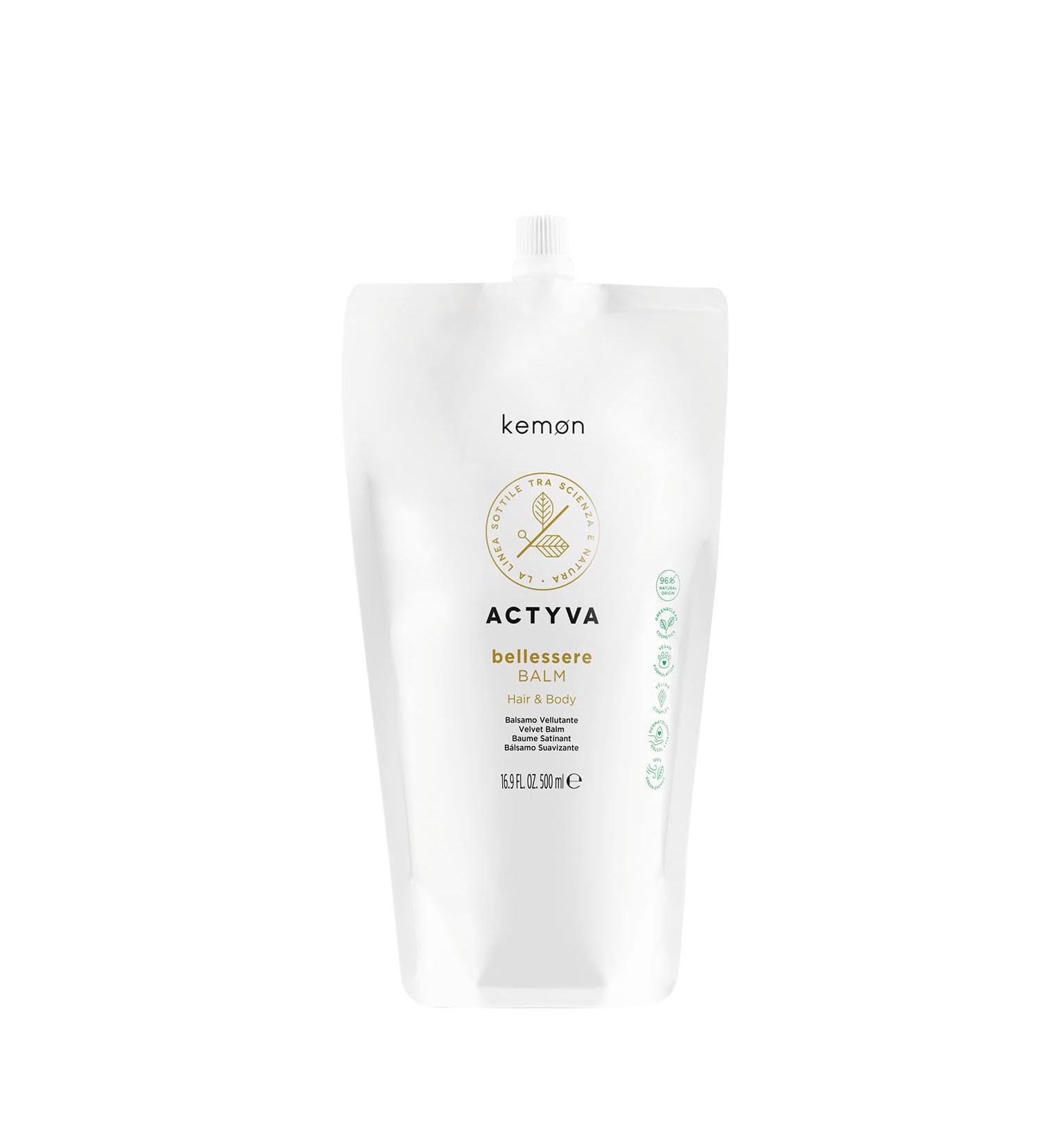  Kemon Kemon - Actyva Beauty Balm Hair and body balm with softening and protective action with argan sweet almond and linseed oils - 500 ml - Buy Online on GoSupps.com