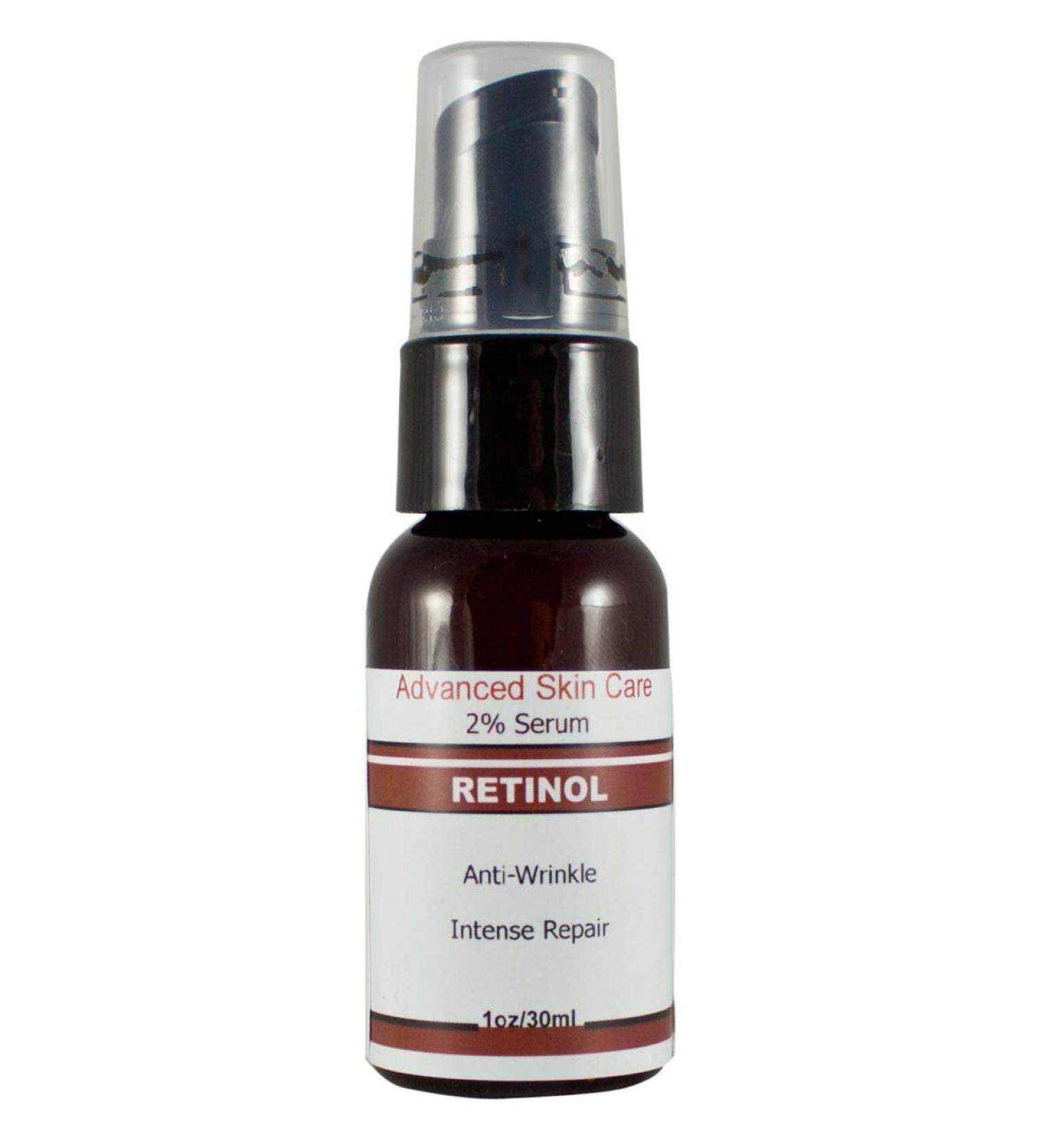 2% Retinol Serum with Hyaluronic Acid Vitamin E and Green Tea 1oz/30ml Pump Bottle