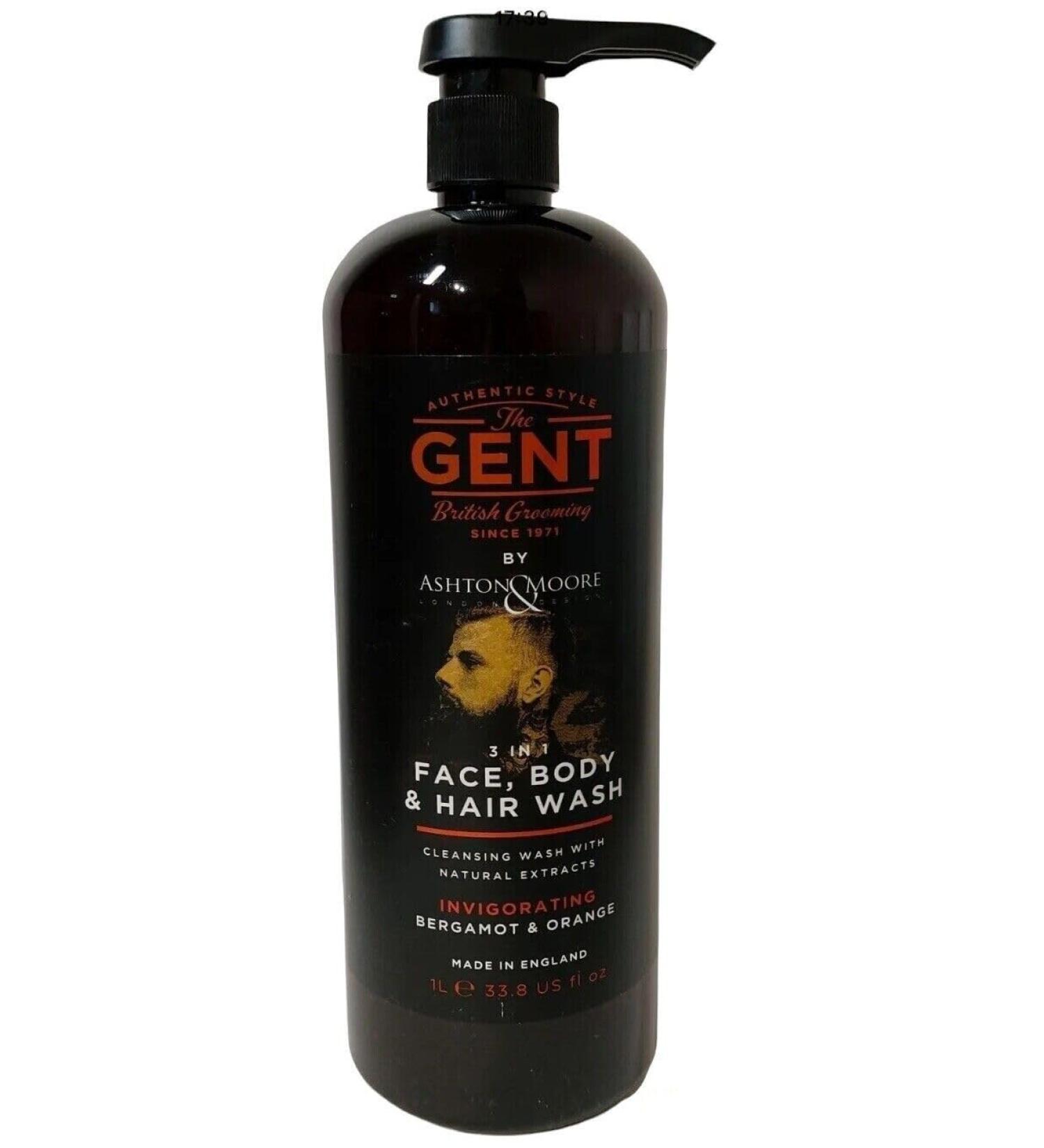 Ashton Moore The Gent 3 in 1 Face Body & Hair Wash 1L