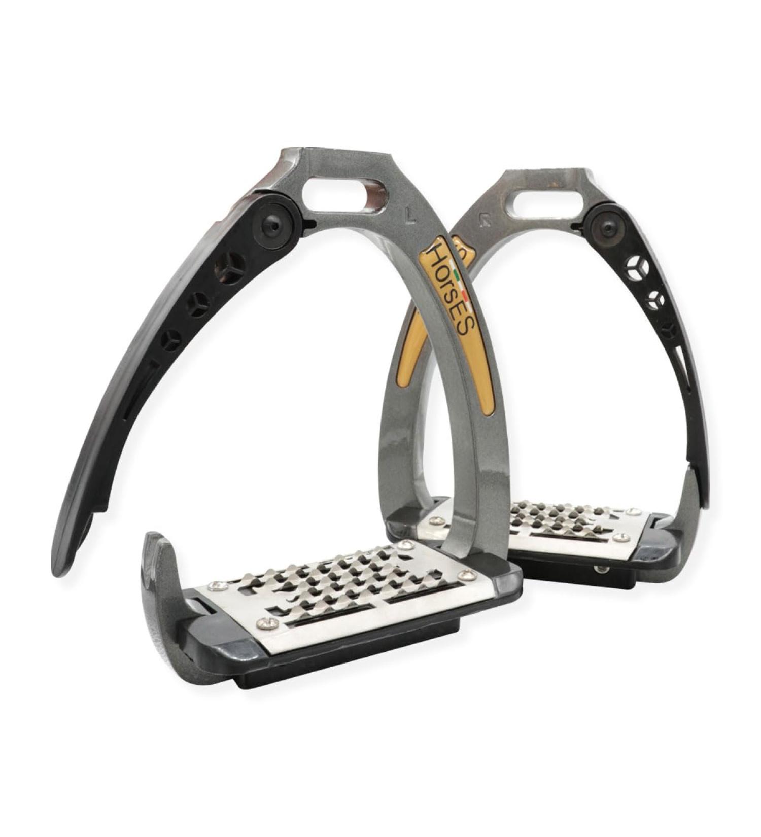 Premium Carbon/Black Safety Stirrups for Riders - Maximum Comfort & Modern Design | International Shipping - Buy Online on GoSupps.com