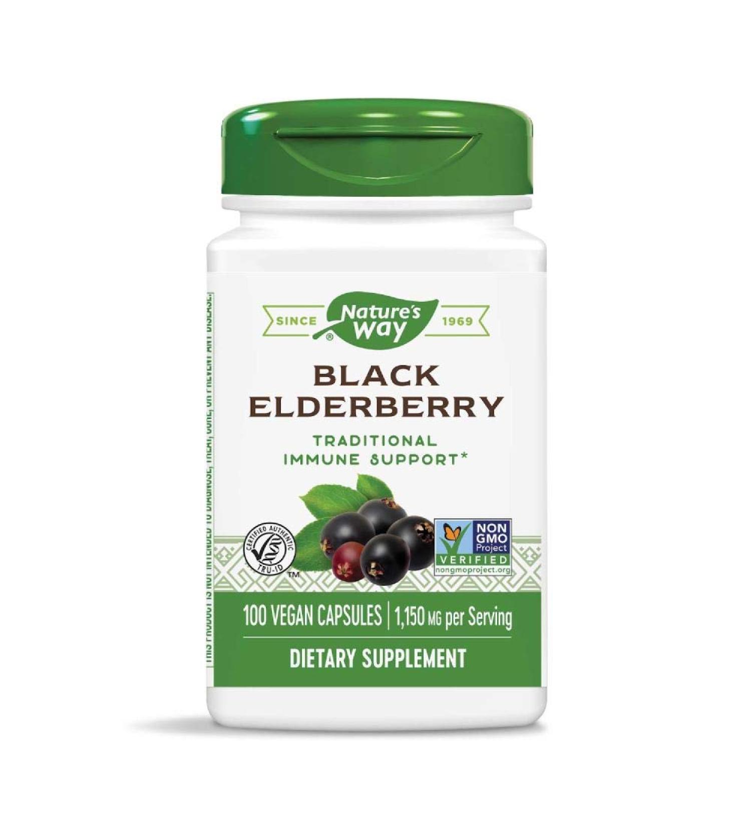 Nature's Way Elderberry 100 Cap (Pack of 2) - Buy Online on GoSupps.com
