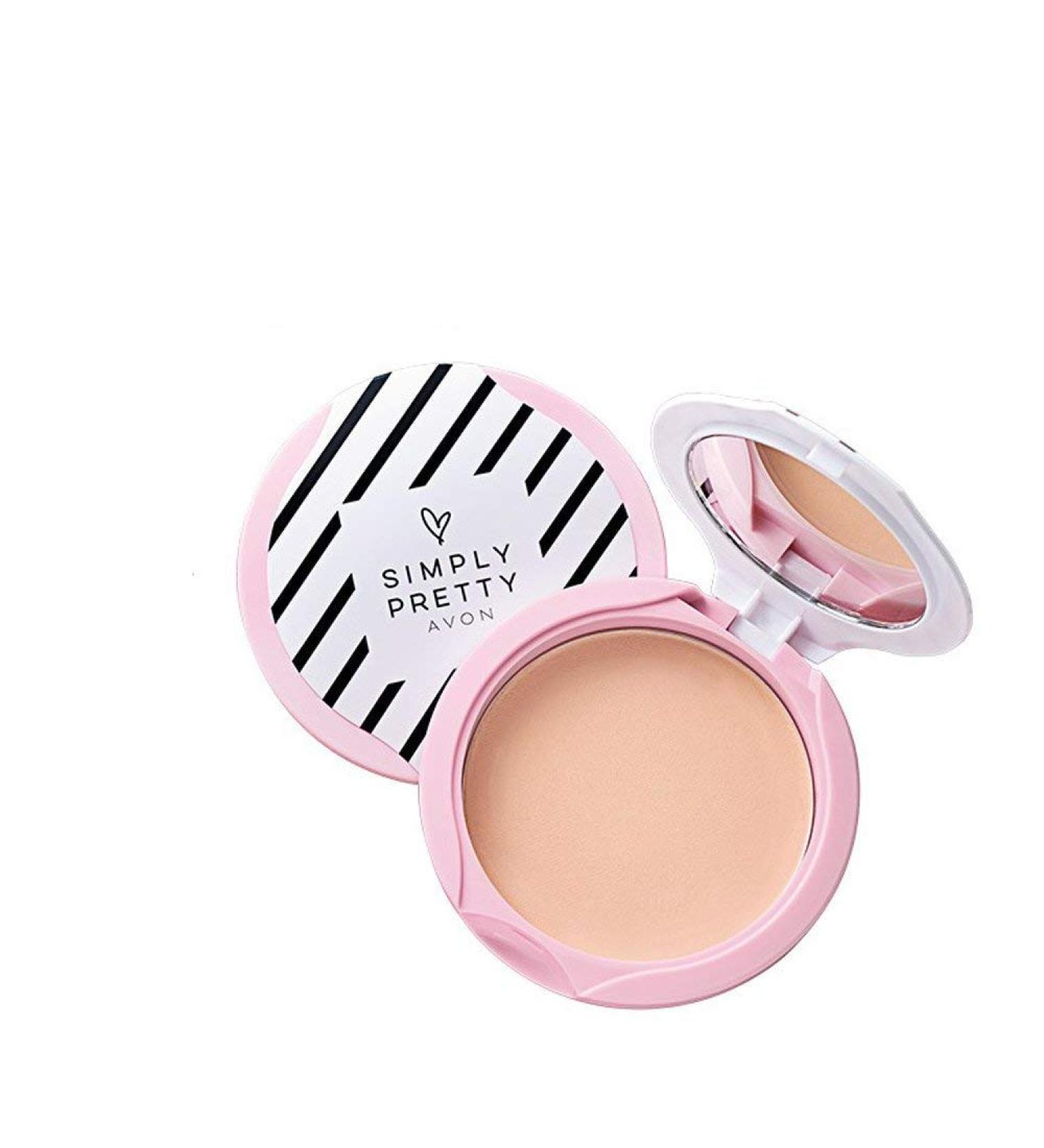 Avon Simply Pretty Shine No More Pressed Powder  SPF 14 (11g  Natural-27220)