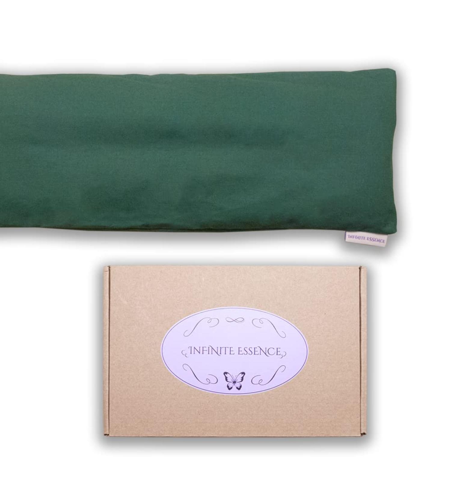 Lamarous Warming Pillows - 48x15 cm 100% Cotton Thermal Pillows with Wheat & Lavender Seeds for Neck & Colic Relief | Washable Cover Heat & Cold Therapy Green - Buy Online on GoSupps.com