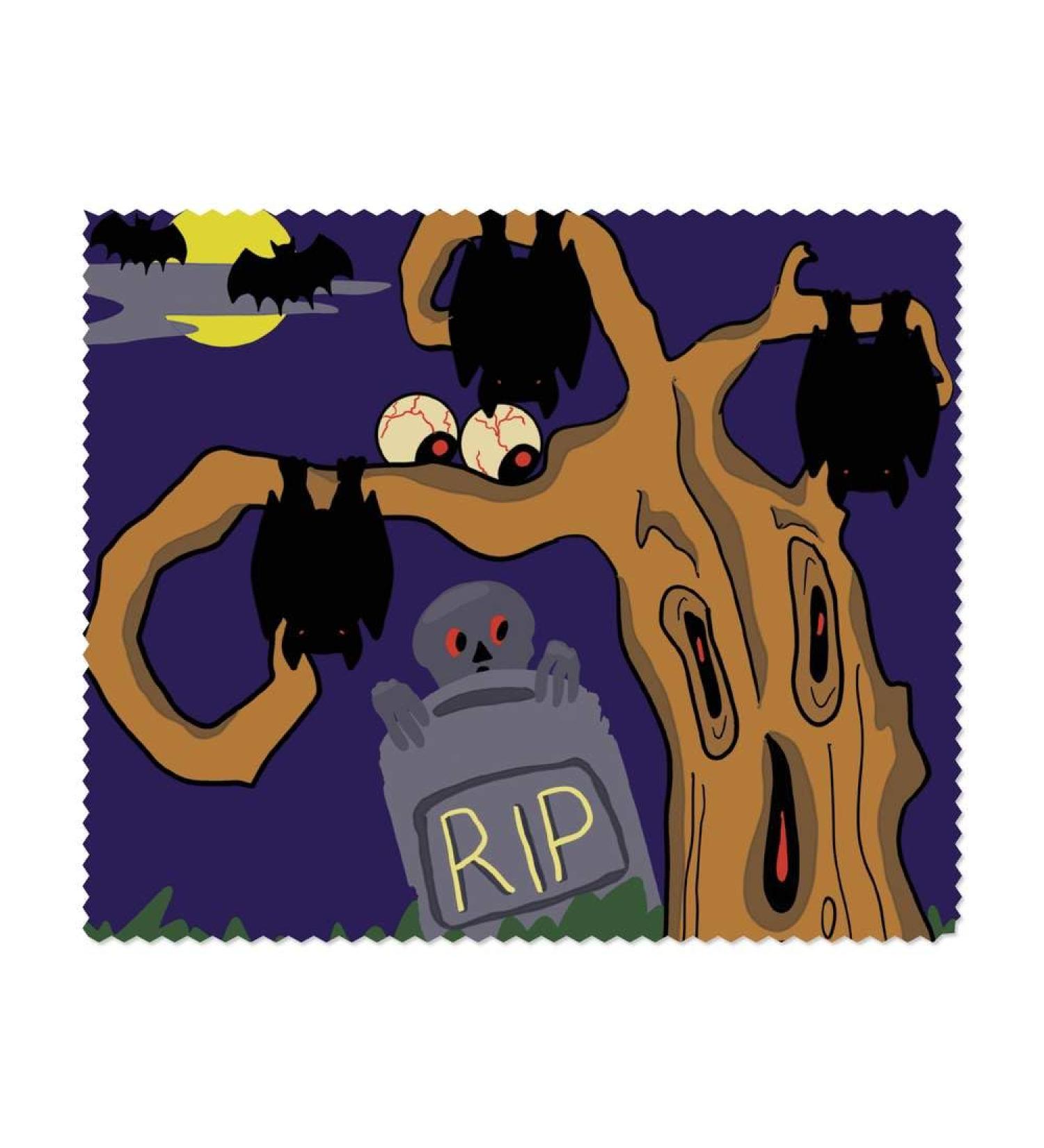 Buy 2 x Scary Halloween Scene Microfiber Lens & Eyeglasses Cleaning Cloths - Perfect for Spectacles & Screens - Fast International Shipping - Buy Online on GoSupps.com