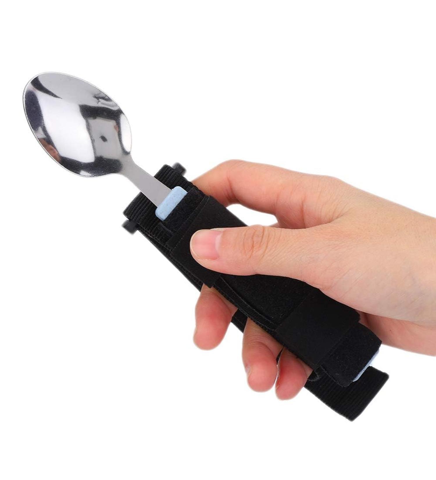 Disabled Eating Aids Adaptive Utensil Holder Easy Grip Spoon Fork Holder Belt Dining Helper for Disabled Parkinson Stroke Arthritis - Buy Online on GoSupps.com