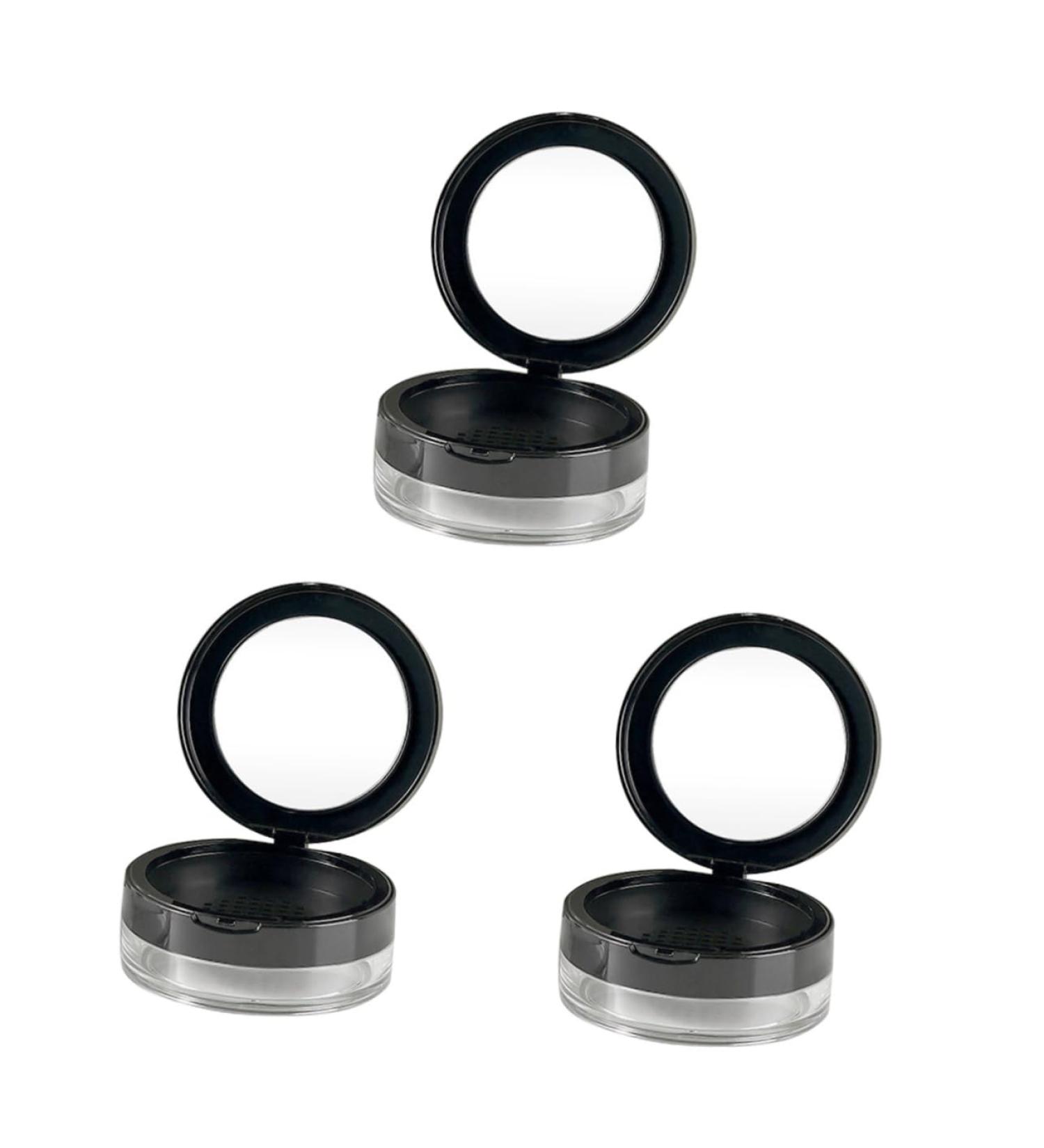 Beavorty 3 pcs travel cosmetic jar cosmetic powder container setting powder container makeup powder case - Buy Online on GoSupps.com