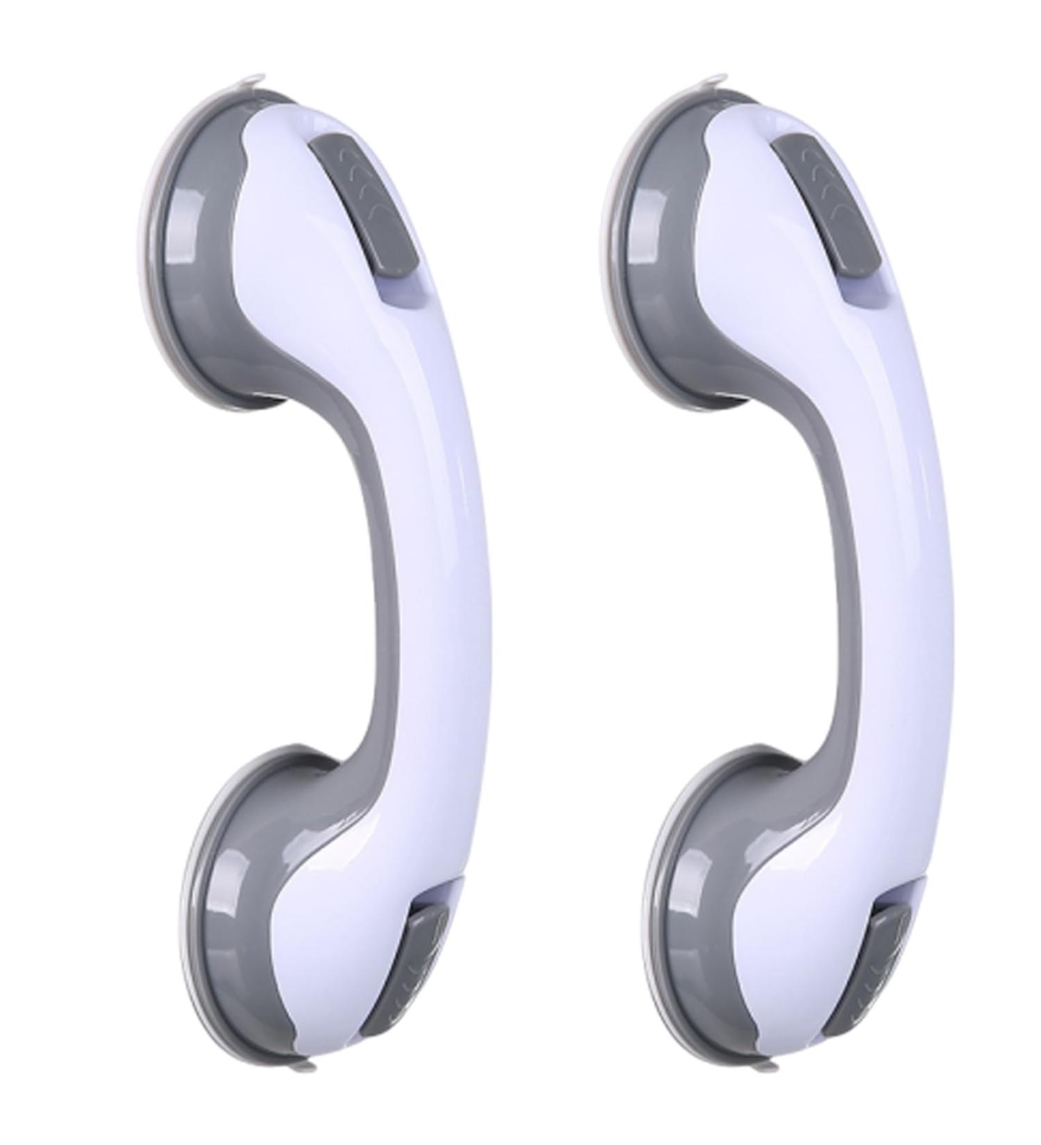 2PCS Shower Handle Grab Bars for Bathroom Tub Safety Hand Rail Support with locking latches for Handicap Elderly Injury Kid Senior Assist Bath Handle Non Skid(off-white) - Buy Online on GoSupps.com