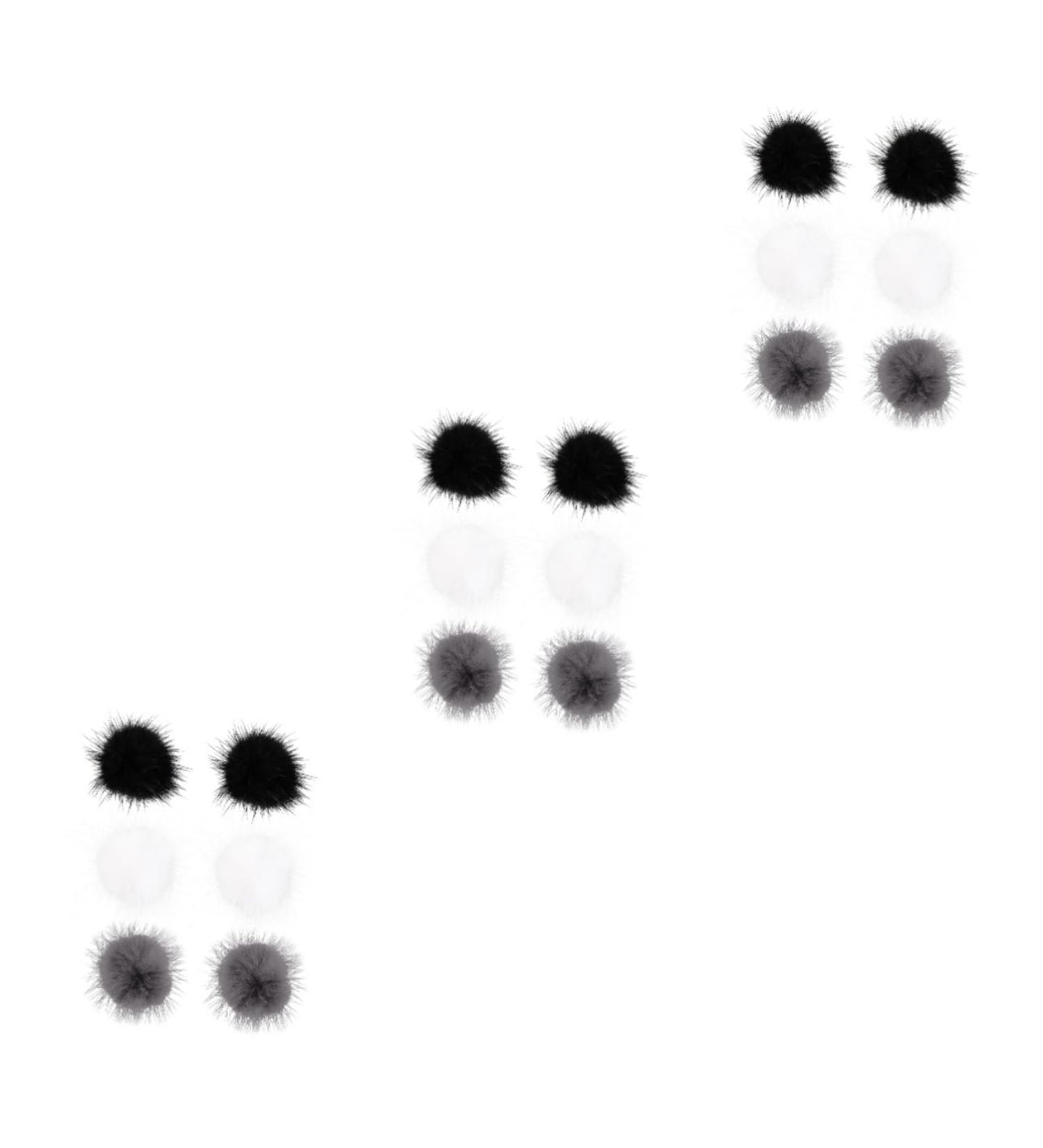 FRCOLOR 18 Pieces Hair Balls Accessories for Nails Shoes Bobble Balls Fur Bobble DIY Nail Art Set Artificial Nails Set Decorative Nail Hair Ball Nail Art Decor Winter Plush Ball Hat - Buy Online on GoSupps.com