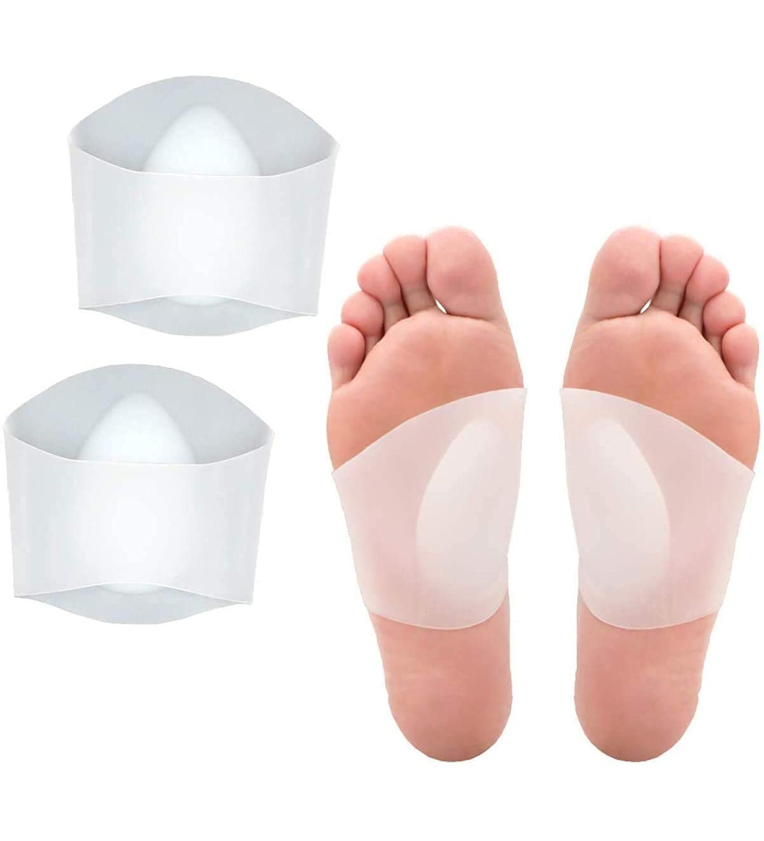 Haofy Gel Arch Support Sleeves - 2 Pairs for Plantar Fasciitis Relief | High & Low Arch Support Gel Pads for Foot Pain - Buy Online on GoSupps.com
