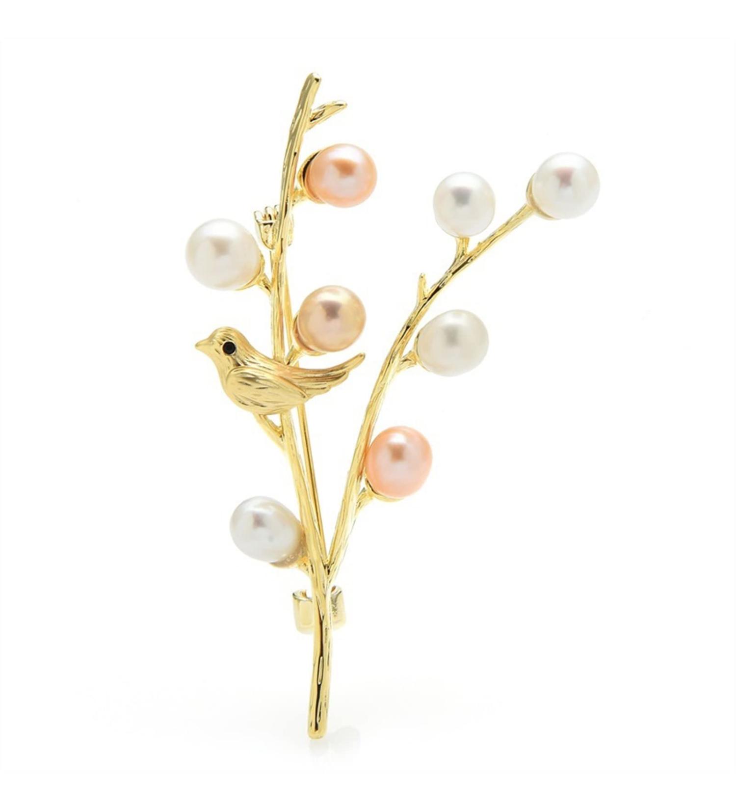 Pin Jewelry Gifts for Women Ladies Fashion Accessories Ladies Elegant Natural Flower and Bird Brooch Branch Plant Animal Party Wedding Brooch Brooches & Pins - Buy Online on GoSupps.com
