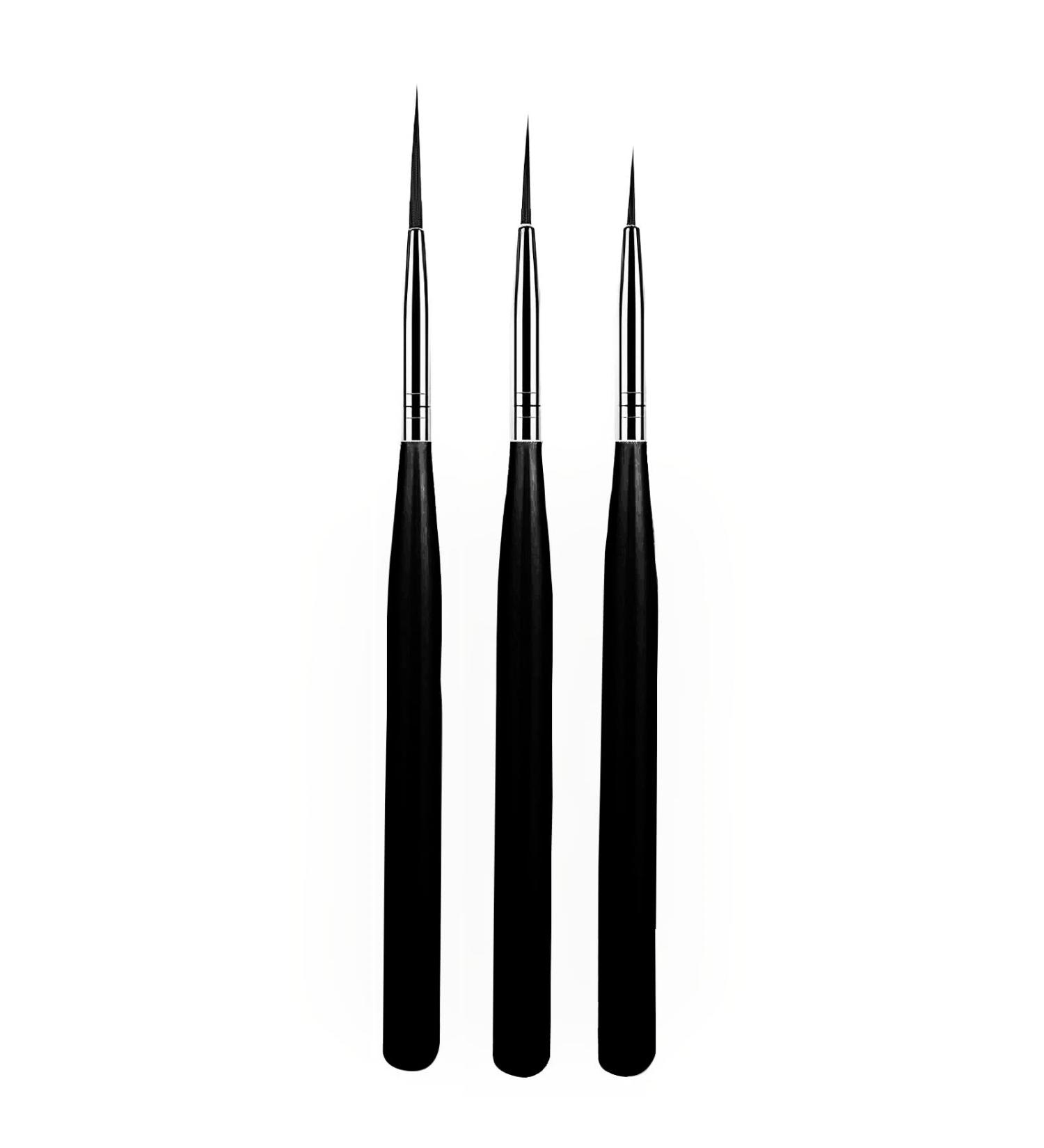 3Pcs Nail Art Liner Brushes - Fine Designs UV Gel Polish Painting Striper Brushes - Buy Online on GoSupps.com
