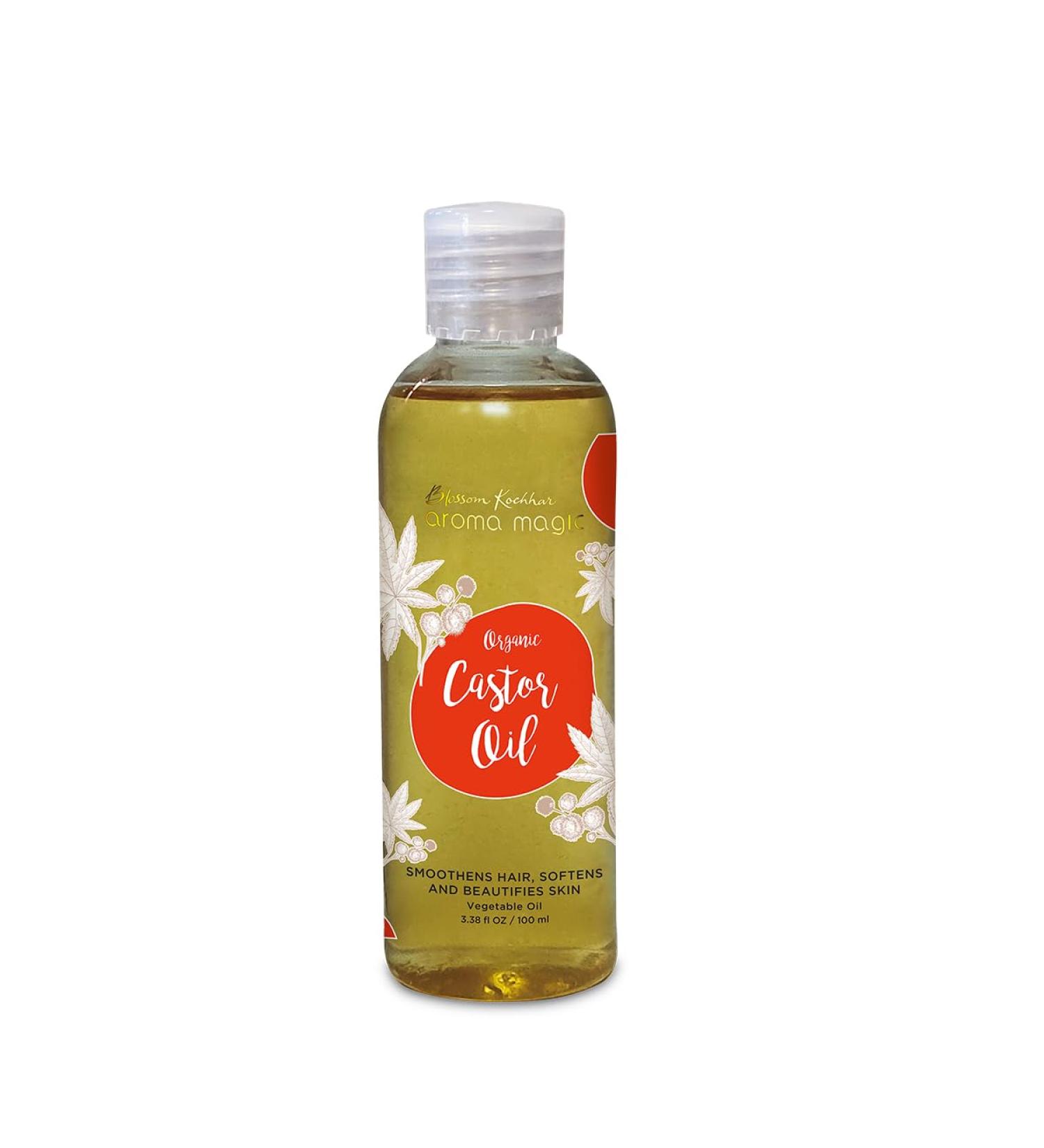 Aroma Magic Castor Oil | 100% Pure & Natural Cold-Pressed Carrier Oil | Nourishes Hair Eyelashes & Eyebrows | Hydrates Skin & Scalp | Hexane-Free | 6.76 Fl Oz (200ml) - Buy Online on GoSupps.com