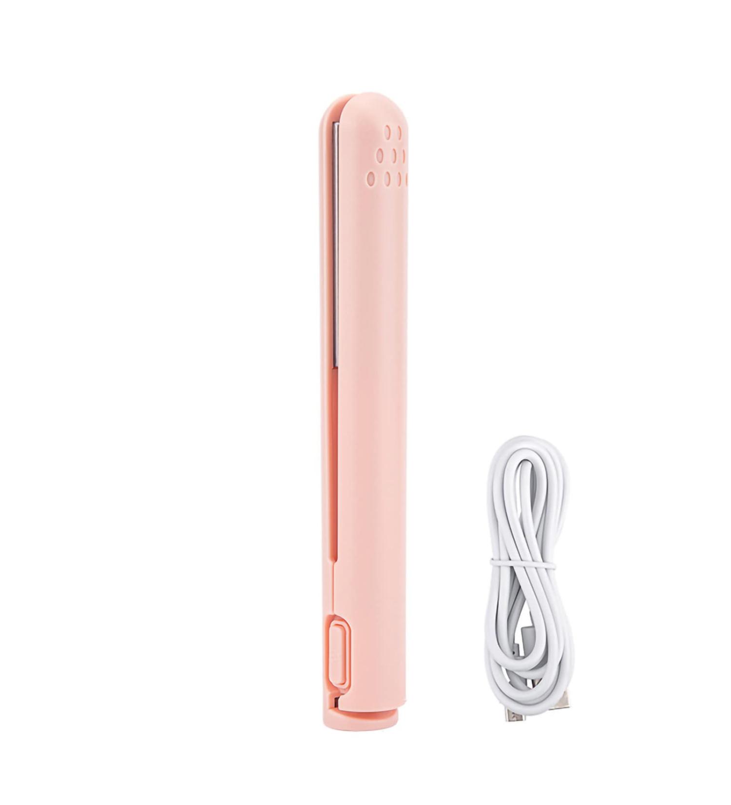 2 in 1 Ceramic Hair Straightener & Flat Iron - 3D Floating Plate Smart Keep Warm Function - Easy to Use - Pink - Buy Online on GoSupps.com