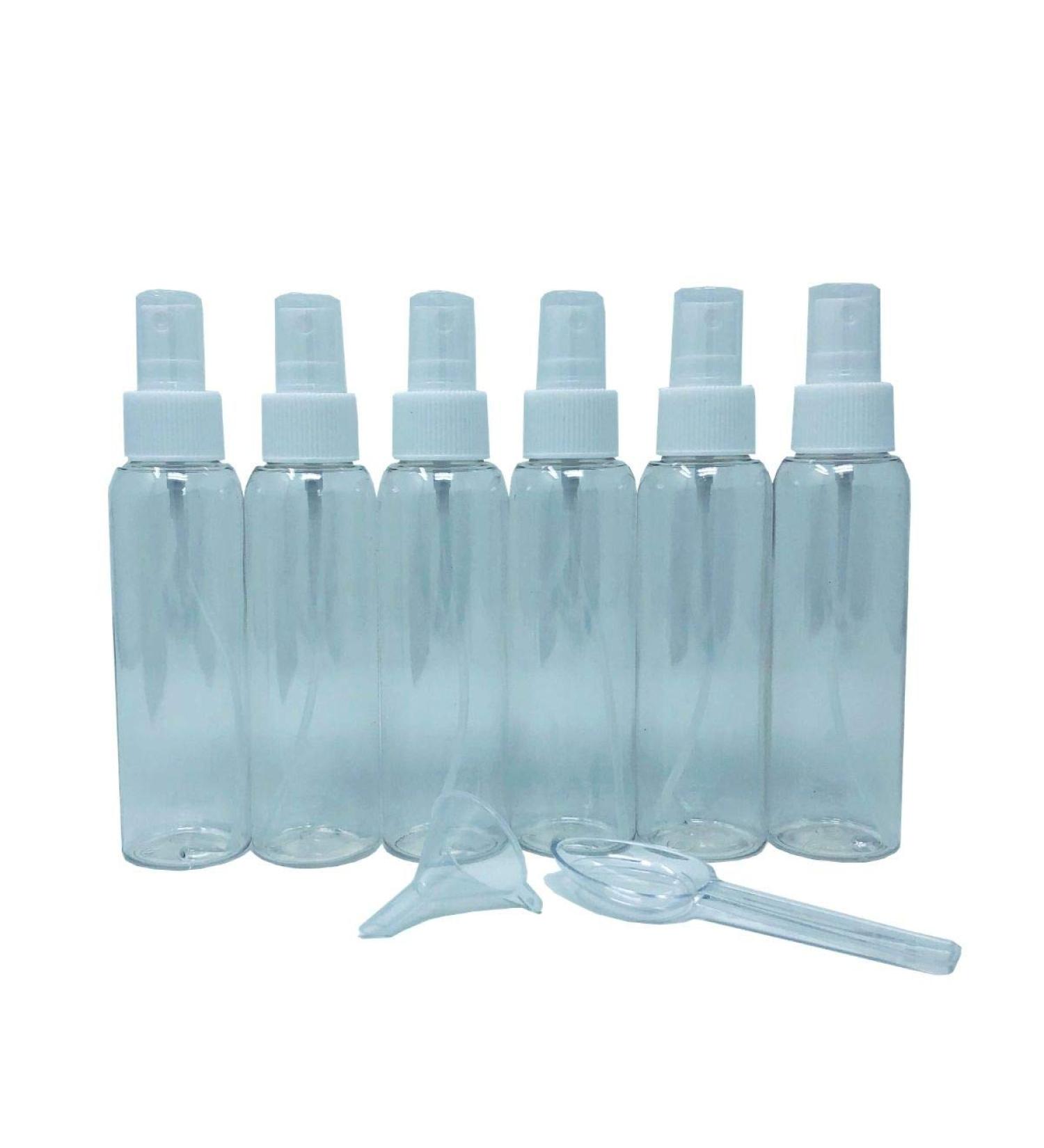 DIACLEANSHOP bottles with atomizer set 6 x 100ml measuring spoon funnel