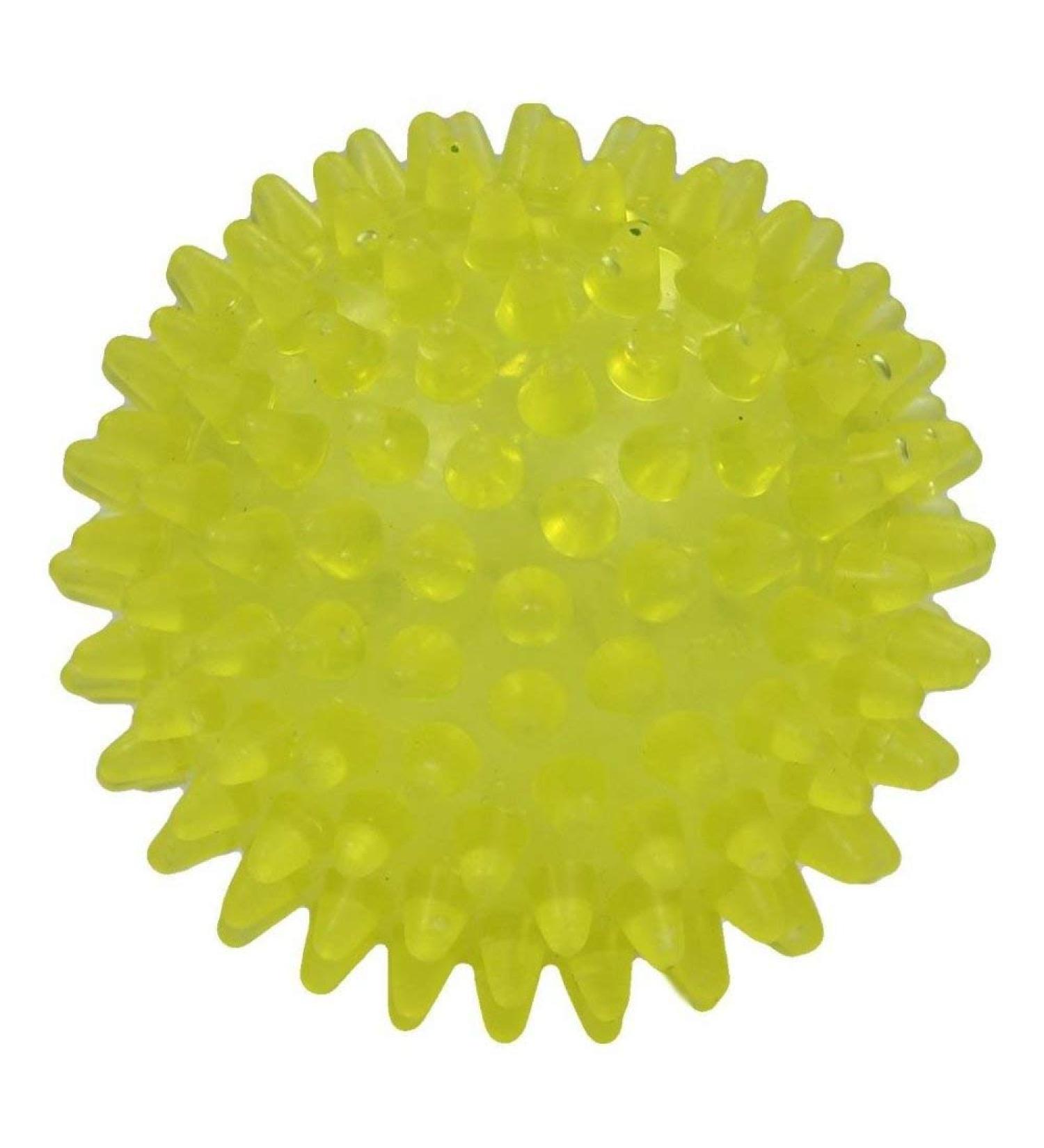 Hedgehog ball 8 cm yellow transparent 1 hour