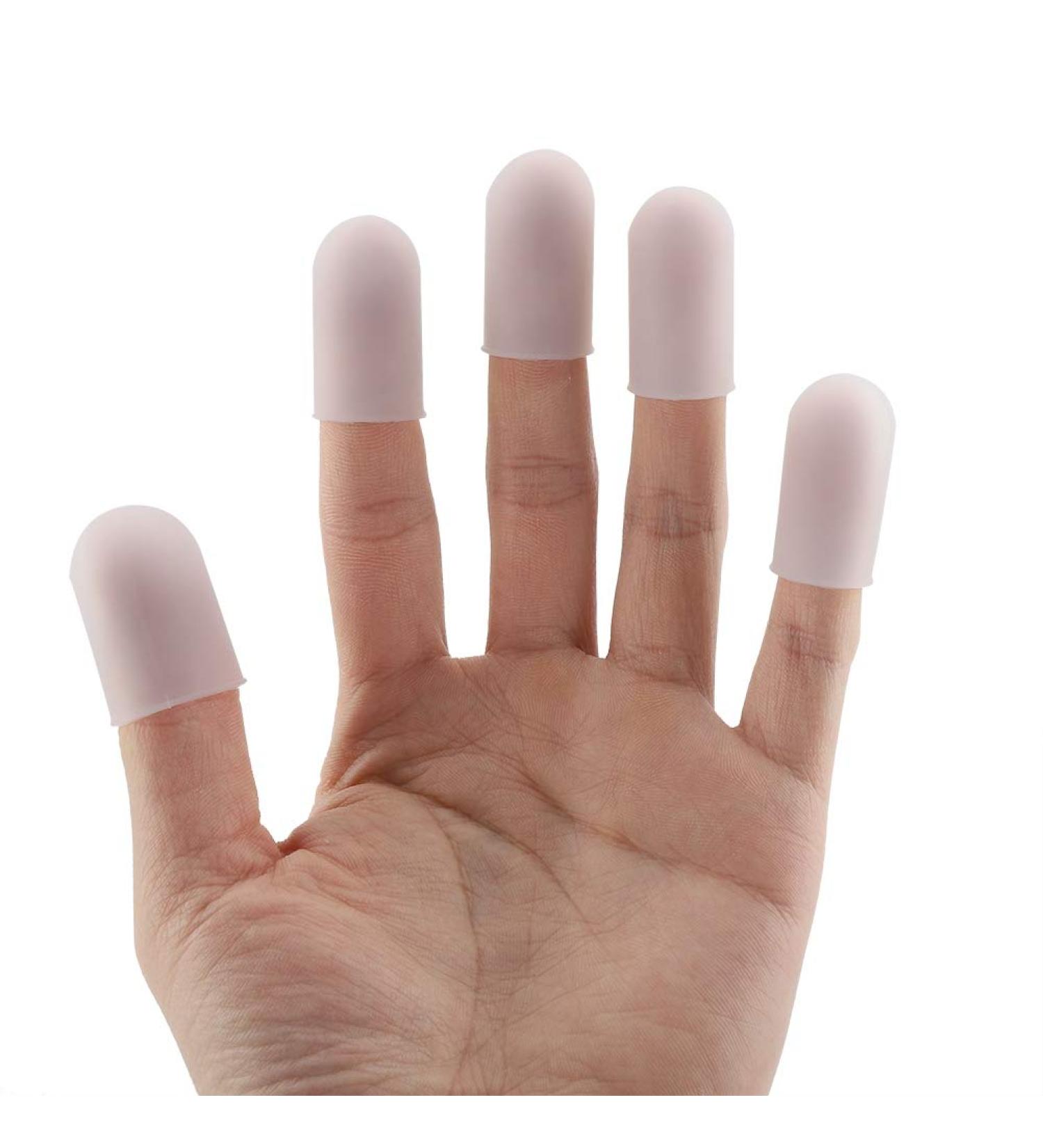 Buy Silicone Finger Cots - 5pcs Food Cutting Finger Protectors | Heat-Resistant Cooking Gloves for Baking & Barbecue - Buy Online on GoSupps.com