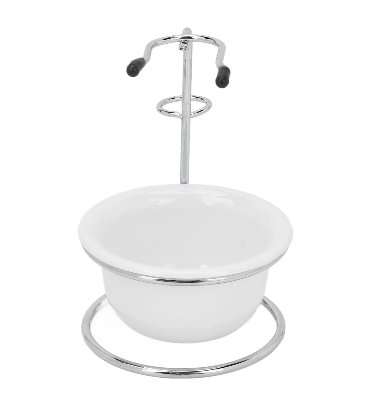 Professional Beard Shaving Brush Set - ABS White Bowl for Daily Use | International Shipping Available - Buy Online on GoSupps.com