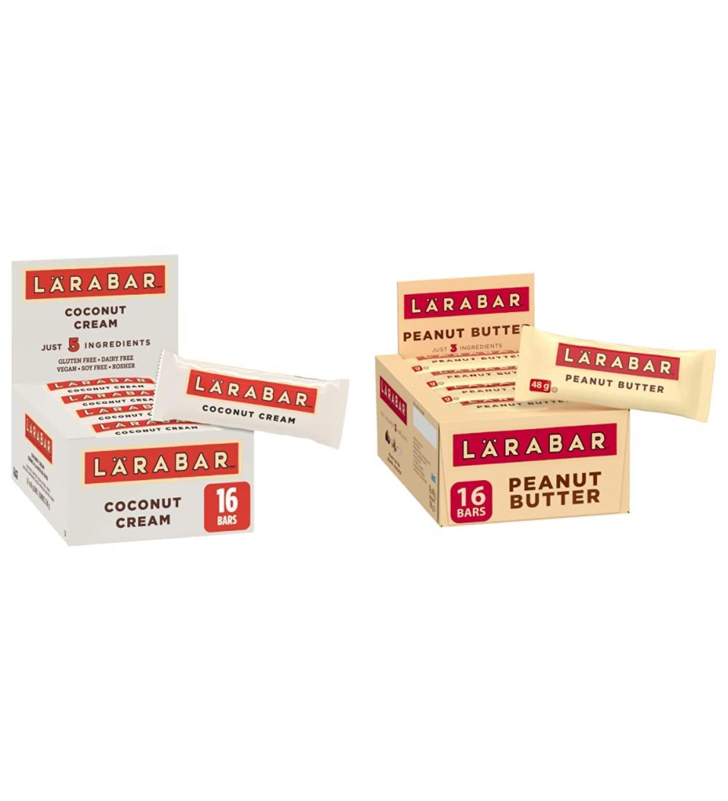 Larabar Gluten Free Coconut Cream Fruit and Nut Energy Bar 16-Count 768 Gram & Gluten Free Peanut Butter Fruit and Nut Energy Bar 16-Count 768 Gram - Buy Online on GoSupps.com