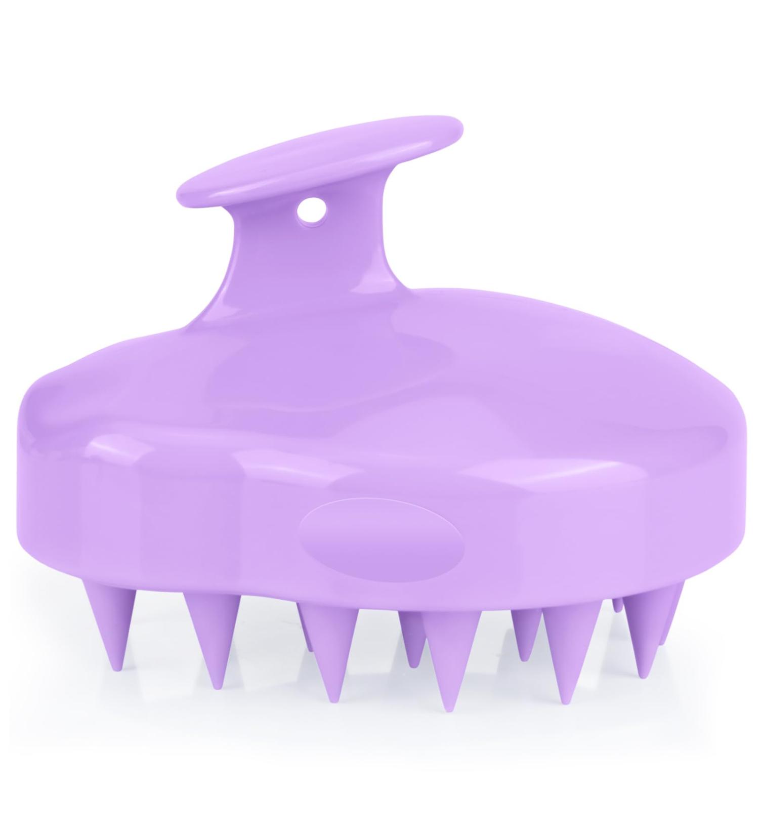 FREATECCH CHAUT Massage Brush Wet & Dry Shampoo Brush for Hair Growth & Scalp Care | Silicone Hair Root Stimulator | Dandruff Relief | Contemporary Purple Design - Buy Online on GoSupps.com