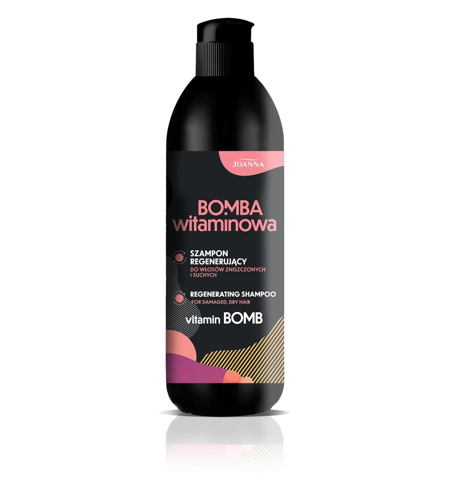  Joanna JOANNA Vitamin Bombe Regenerating Shampoo for Dry & Damaged Hair 500ml - Intensely Moisturizing & Nourishing - Buy Online on GoSupps.com