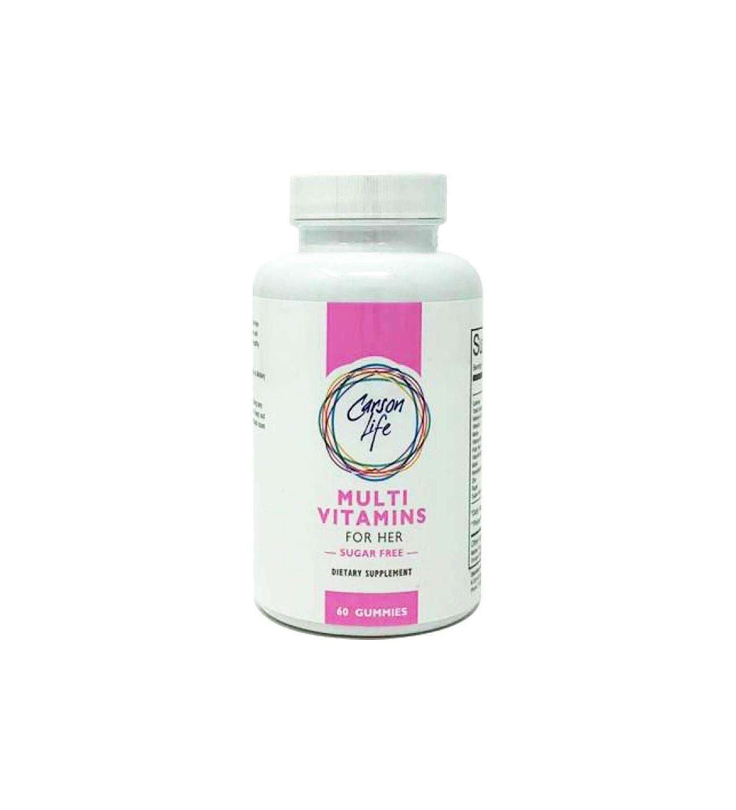 Carson Life Women s Multivitamin Gummies - 60 Chewable Gummies - Boost Immune System - Sugar Free, Gluten Free Dietary Supplement - Fruit Flavored - Made in The USA (60 Gummies) - Buy Online on GoSupps.com