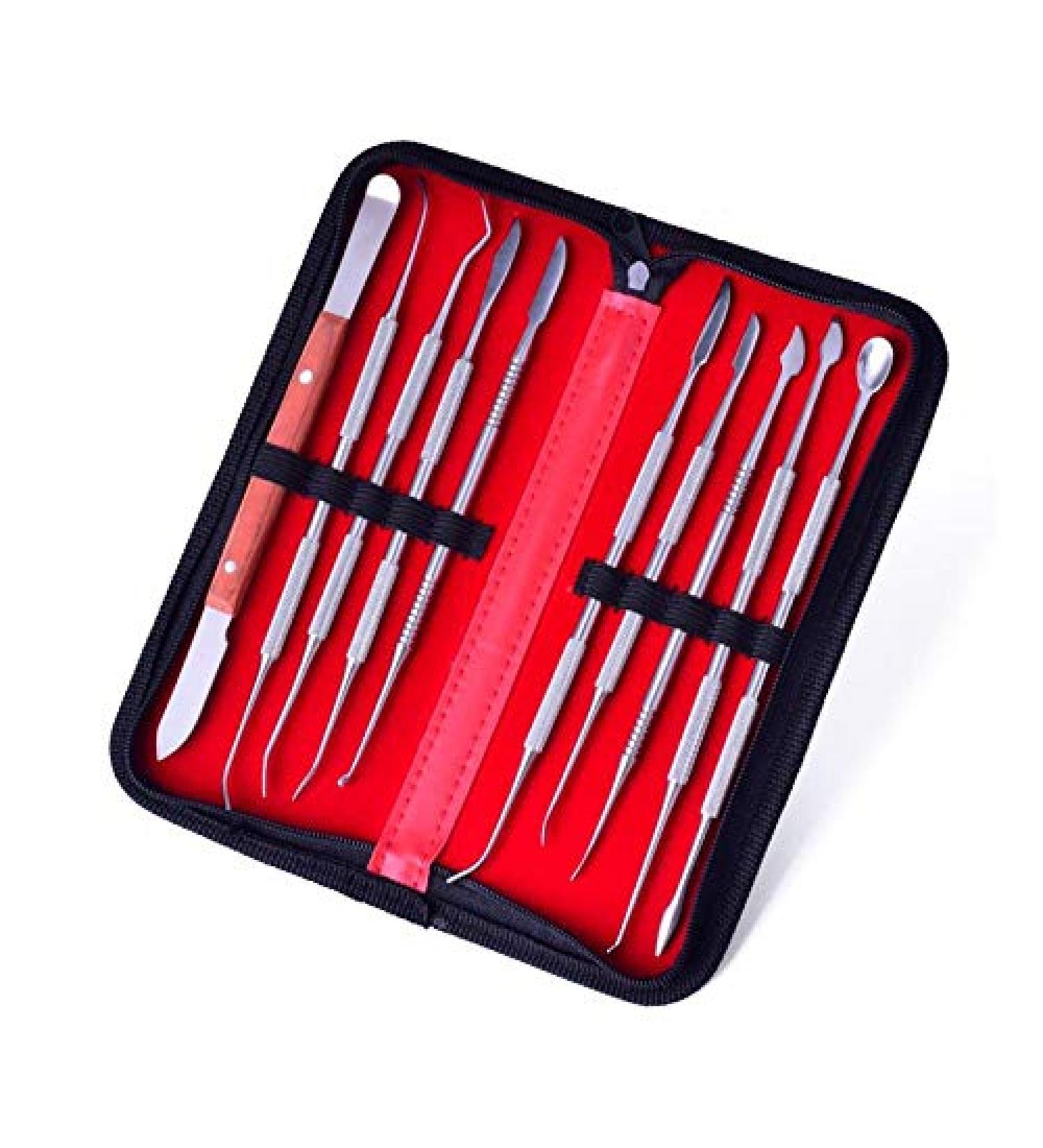 10-Piece Dental Tool Set for Wax Carving Ceramics and Sculpting Perfect for Dental Professionals and Artists - Buy Online on GoSupps.com