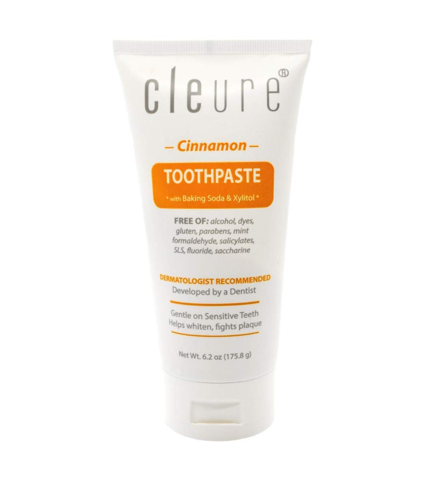 Cleure Fluoride-Free Cinnamon Toothpaste with Baking Soda and Xylitol - 4 oz - Buy Online on GoSupps.com