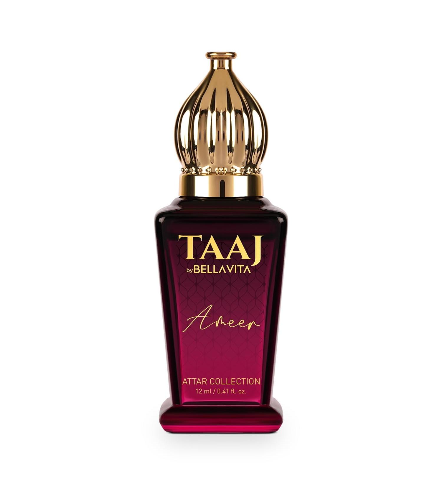 Bella Vi.ta Luxury TAAJ Gold Oud Attar with Caramel Rose Jasmine & Orris for Men and Women Non-Alcoholic Roll On Long Lasting Fragrance 12 ML (Wood) - Buy Online on GoSupps.com
