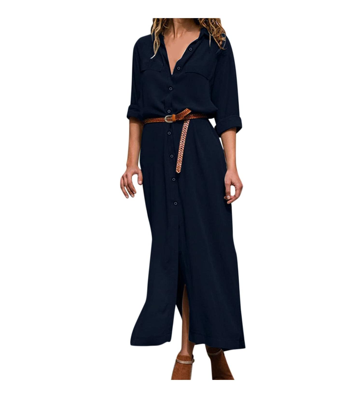 WILLBEST Womens 2024 Floral Boho Dress Trendy Short Sleeve High Split Ruffle Layered A Line Flowy Long Midi Long Sundresses 1627-zayeh-c-navy L - Buy Online on GoSupps.com