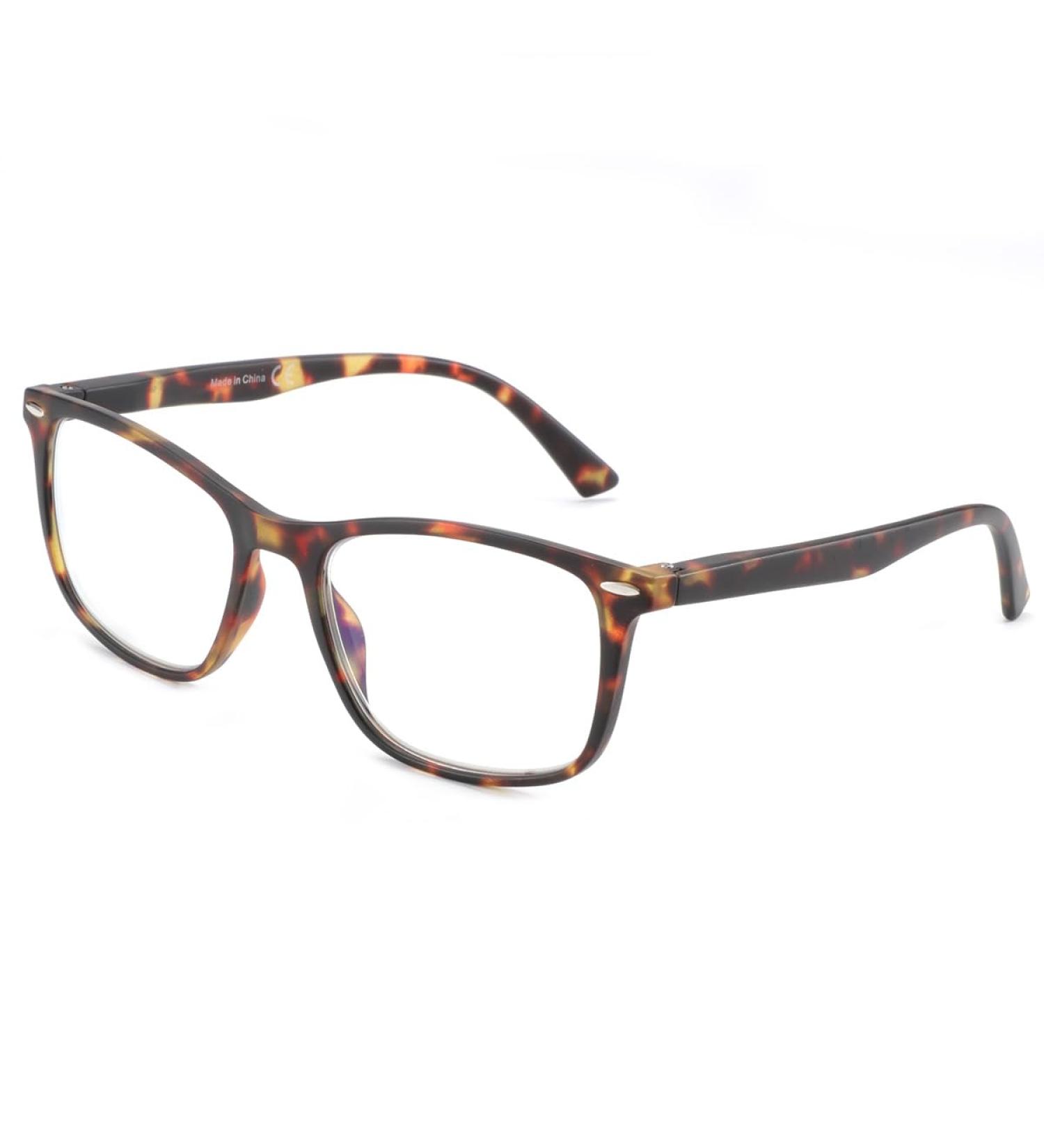 ZENOTTIC Anti-Blue Light Reading Glasses for Men - Rectangular Tortoise Design with UV 400 Protection & Case - Perfect for PC TV Gaming - Buy Online on GoSupps.com
