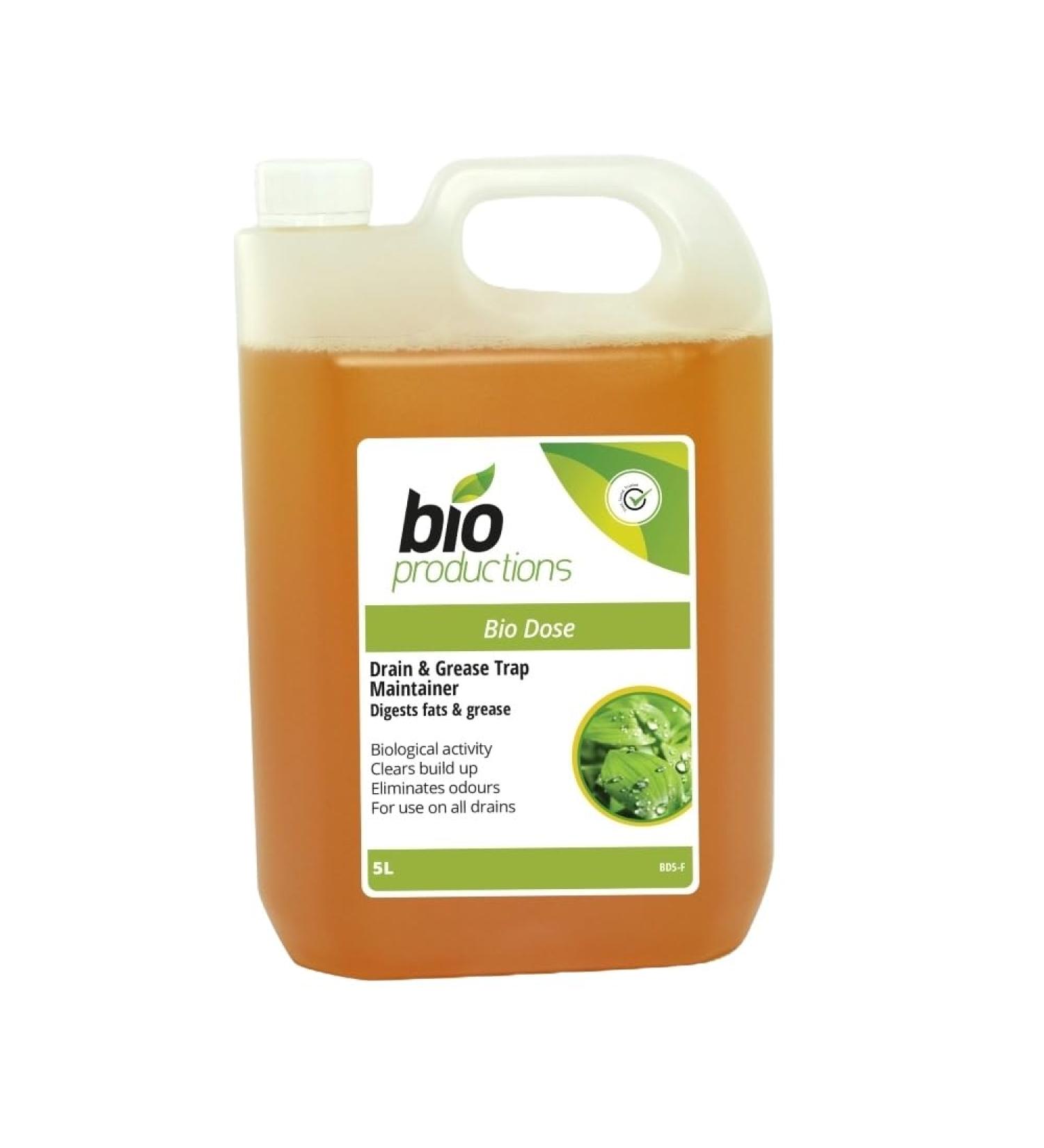 Drain & Grease Trap Maintainer Bacteria Enzymes 5 Ltr - Bio Productions BIO DOSE