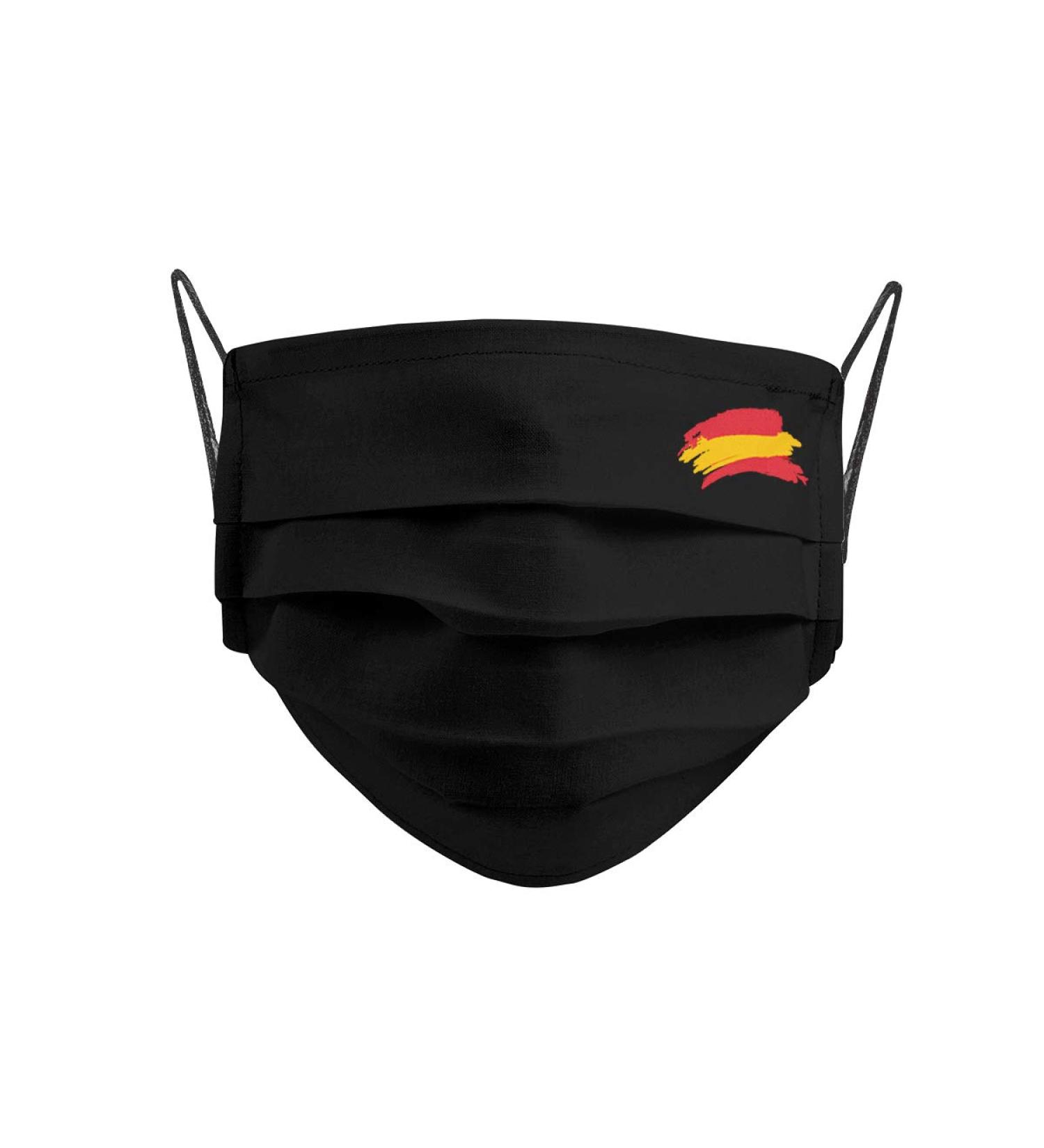 Cencibel Smart Casual Mask with Spanish Flag | Black | One Size | International Shipping Available - Buy Online on GoSupps.com
