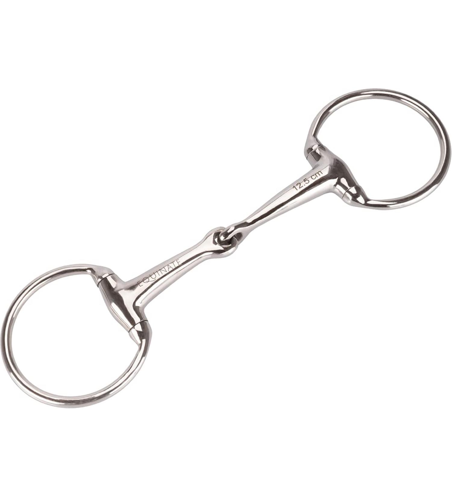 Equinate Olive Head Bite Stainless Steel 16mm - Anatomically Shaped Gentle Effect Bit with Laser-Engraved Size - 14.5cm Ideal for Comfortable Riding - Buy Online on GoSupps.com