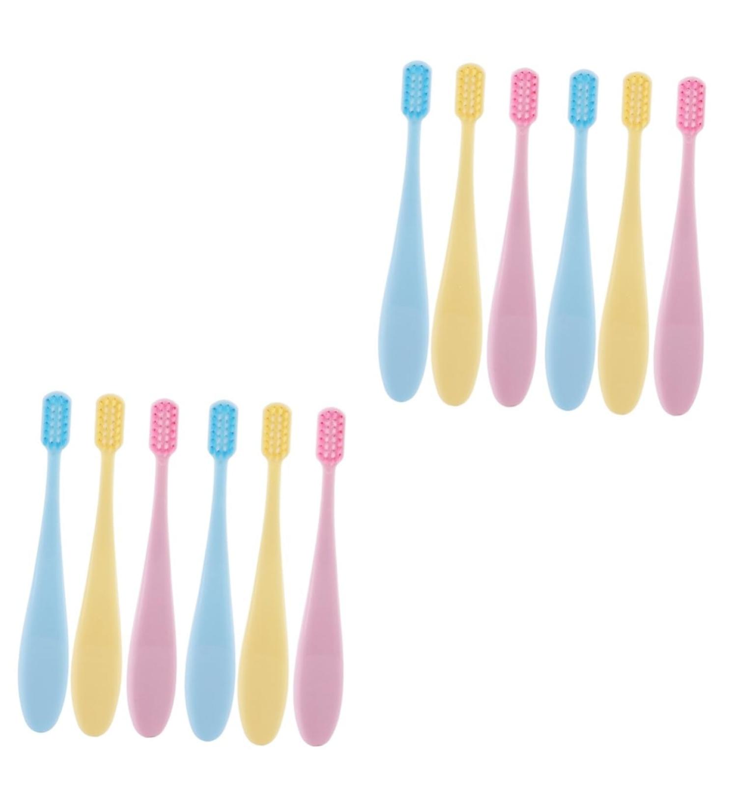 Gatuida 12-Part Soft Manual Toothbrush Set for Maternity Kids & Travel | Gentle Tongue Scraper & Training Brush - Buy Online on GoSupps.com