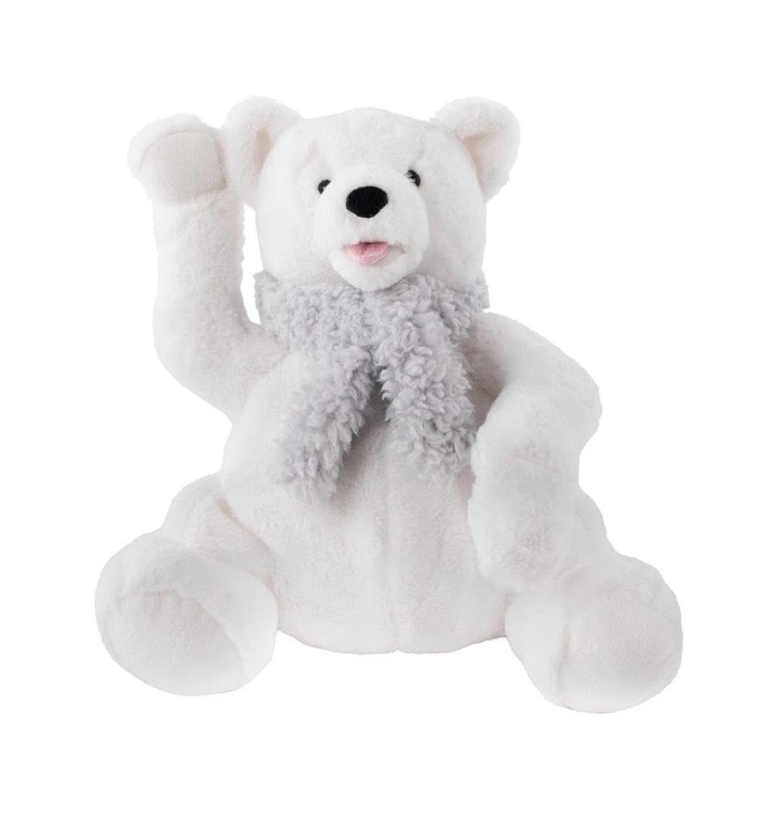 Saenger hot water bottle with cover warming animal | Polar bear Knut white